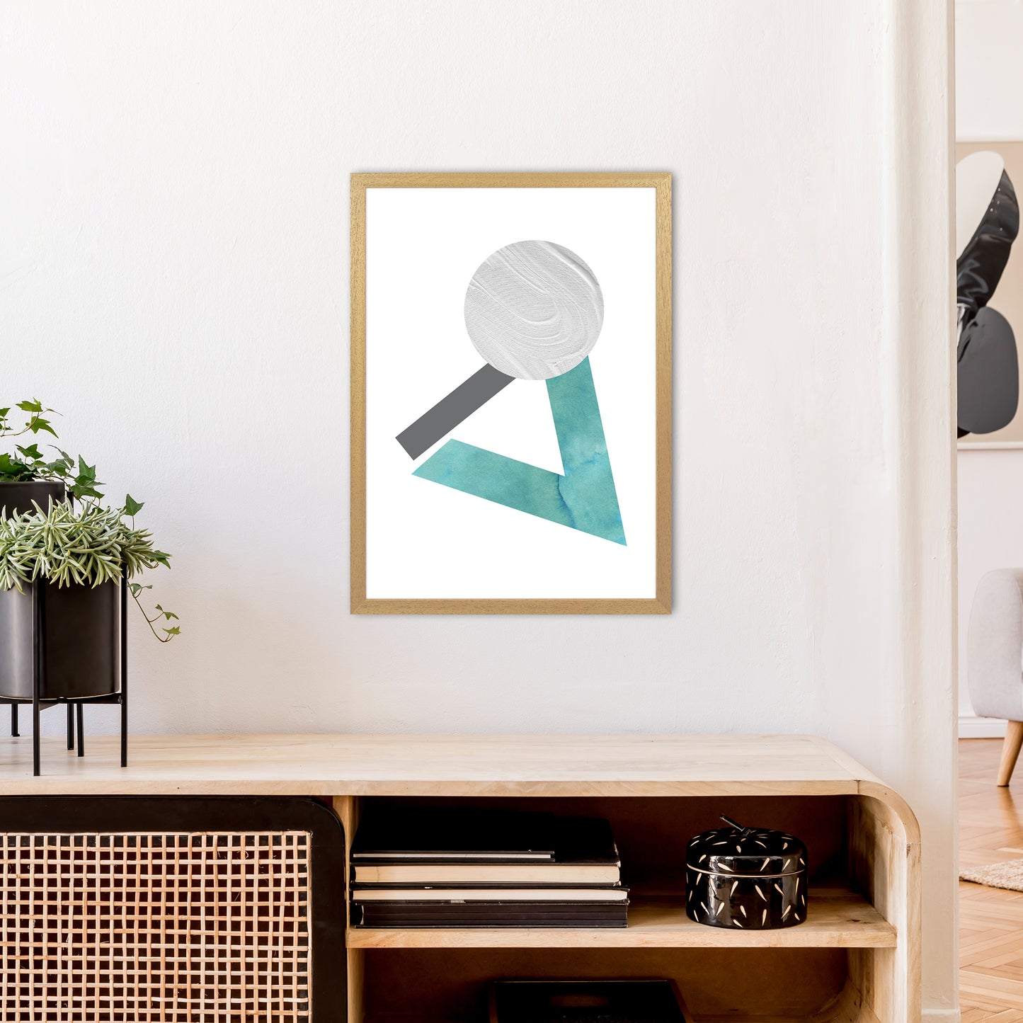 Marble Teal And Silver 3 Art Print by Pixy Paper A2 Print Only