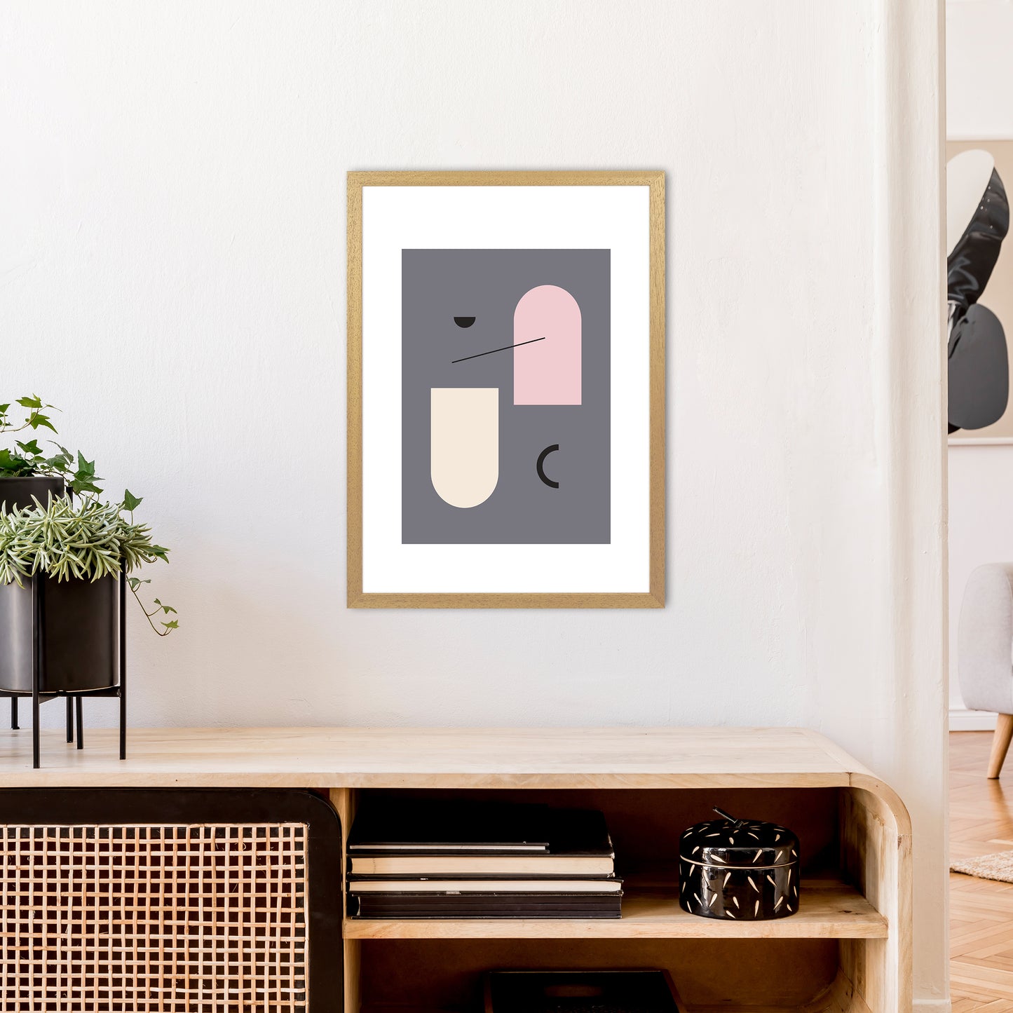 Mila Abstract Pink N5 Art Print by Pixy Paper A2 Print Only
