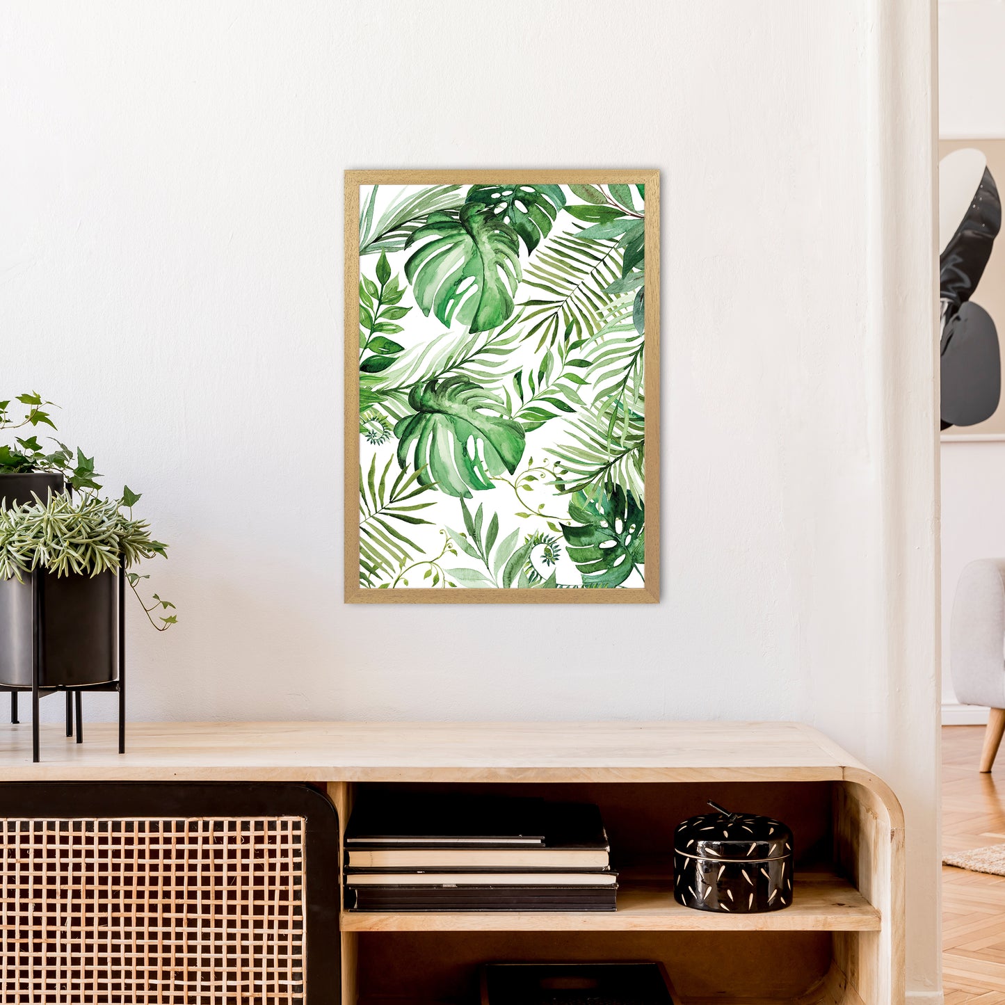 Full Page Leaves Exotic Art Print by Pixy Paper A2 Print Only