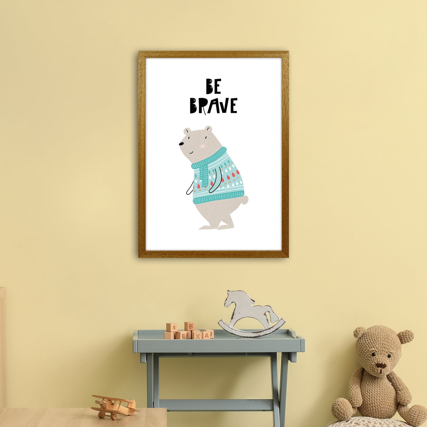 Be Brave Animal Art Print by Pixy Paper A2 Print Only