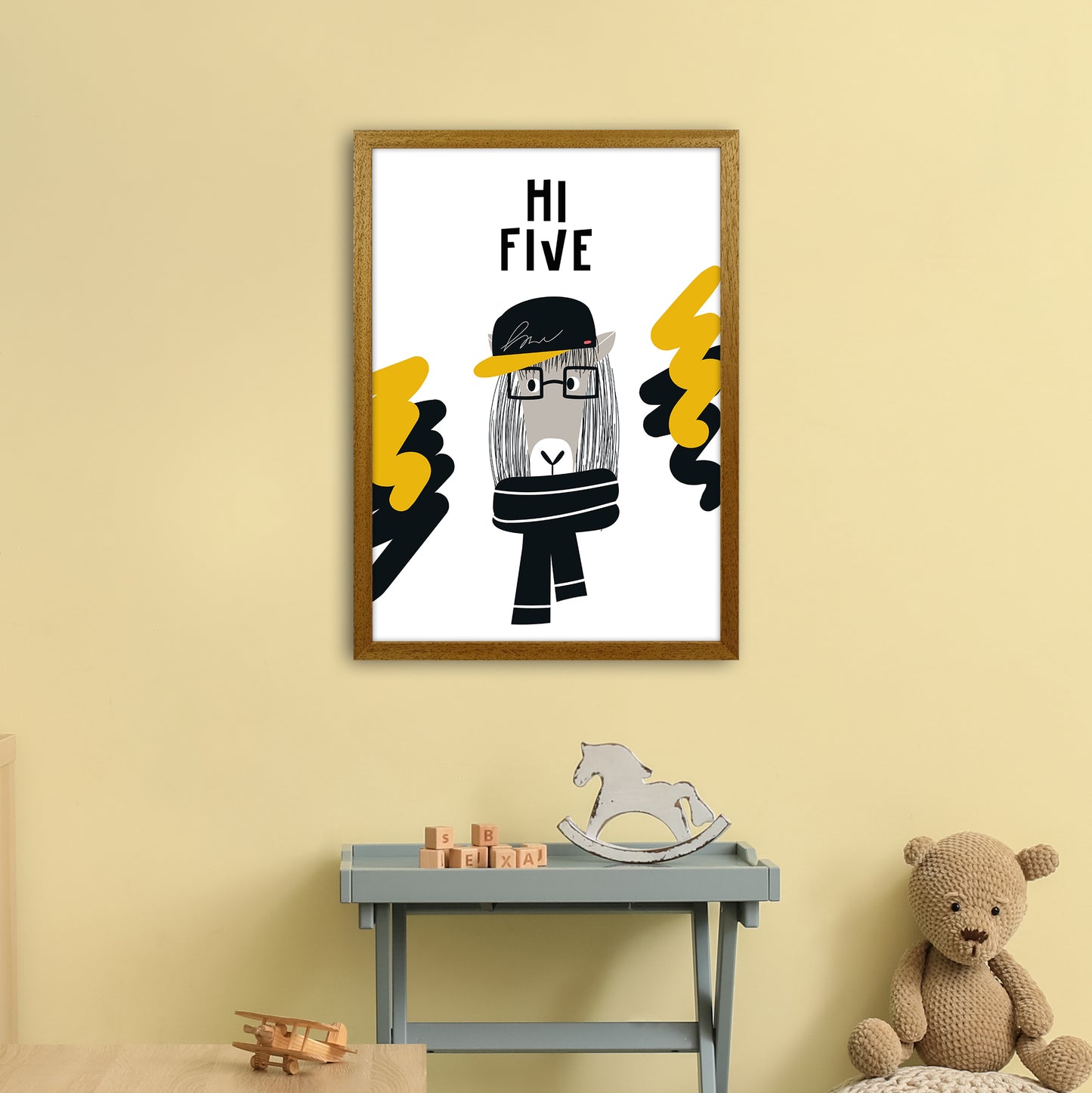 Hi Five Pop Art Print by Pixy Paper A2 Print Only
