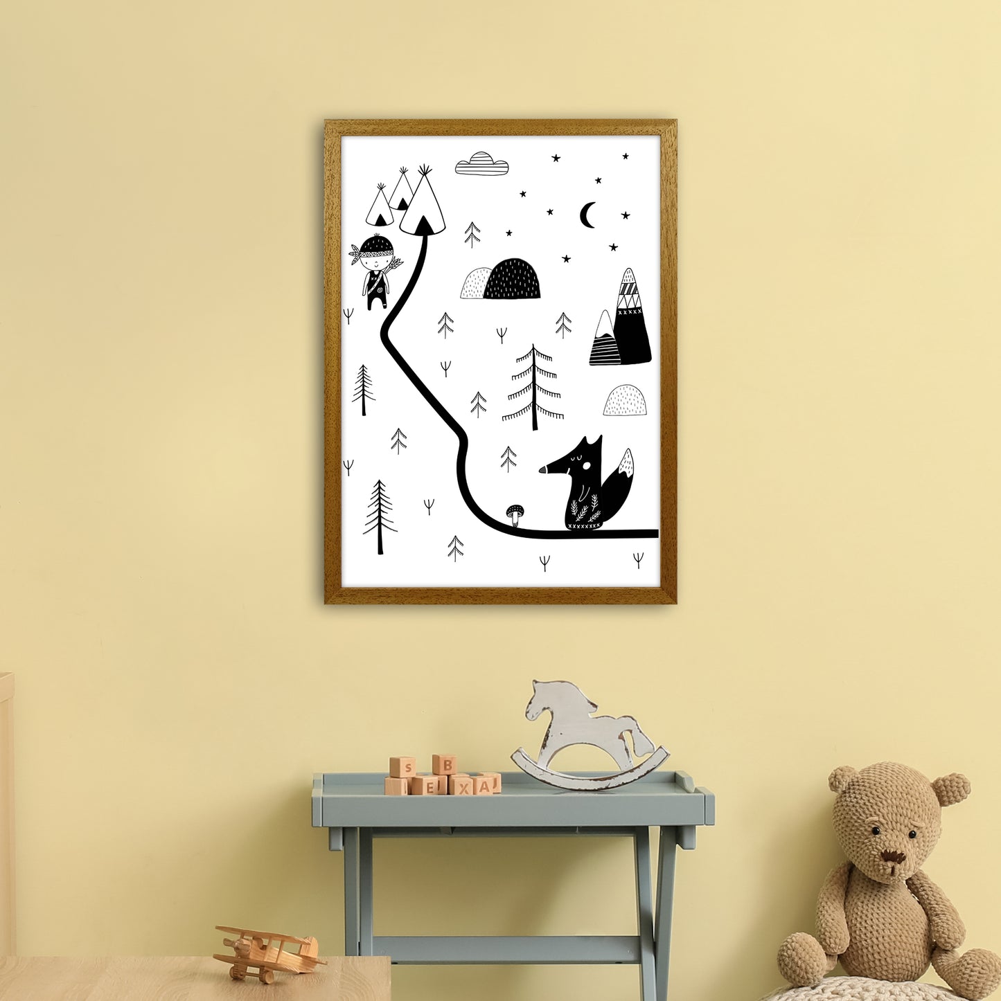 Little Explorer Winding Road Art Print by Pixy Paper A2 Print Only