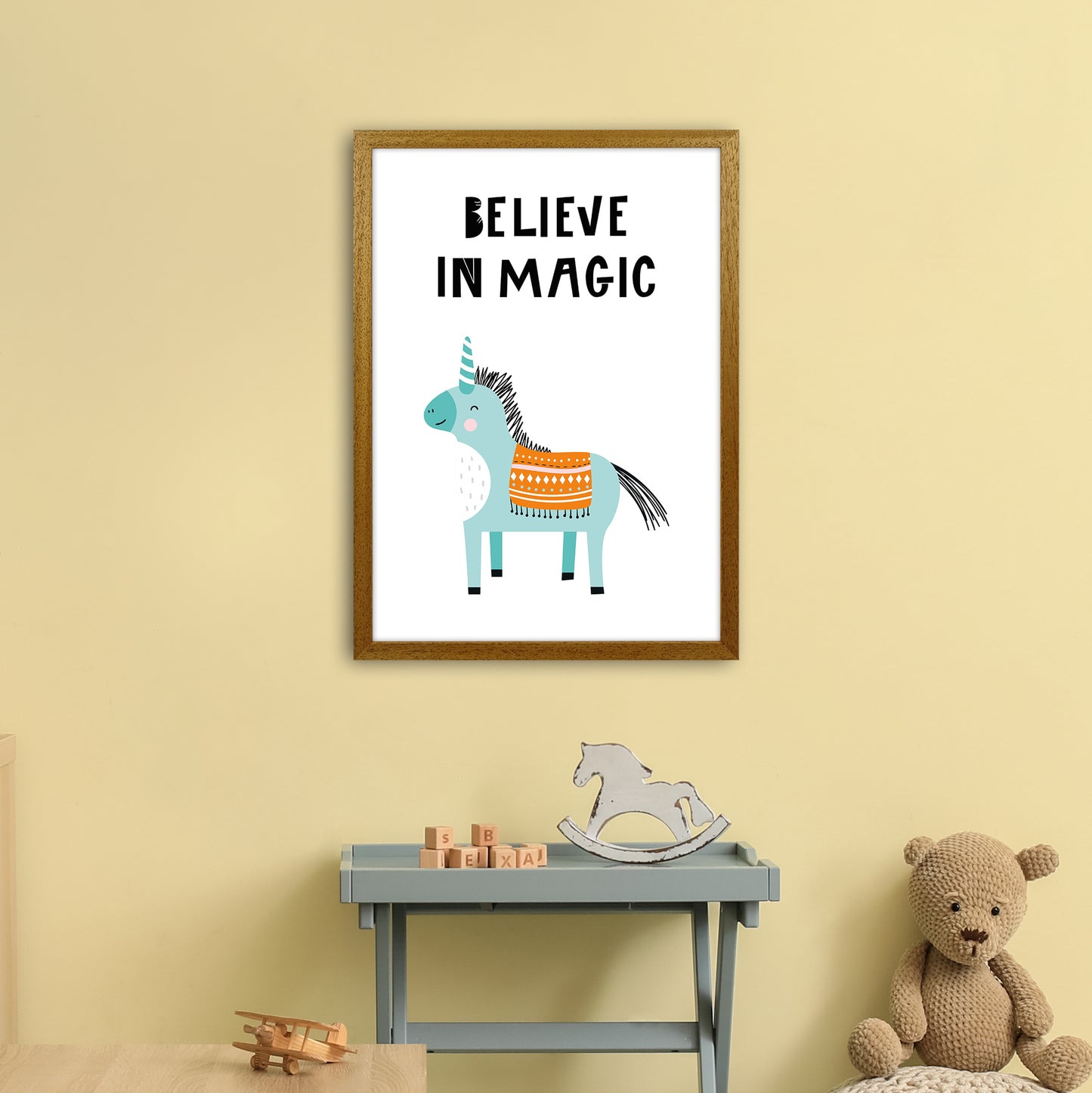 Believe In Magic Animal Pop Art Print by Pixy Paper A2 Print Only