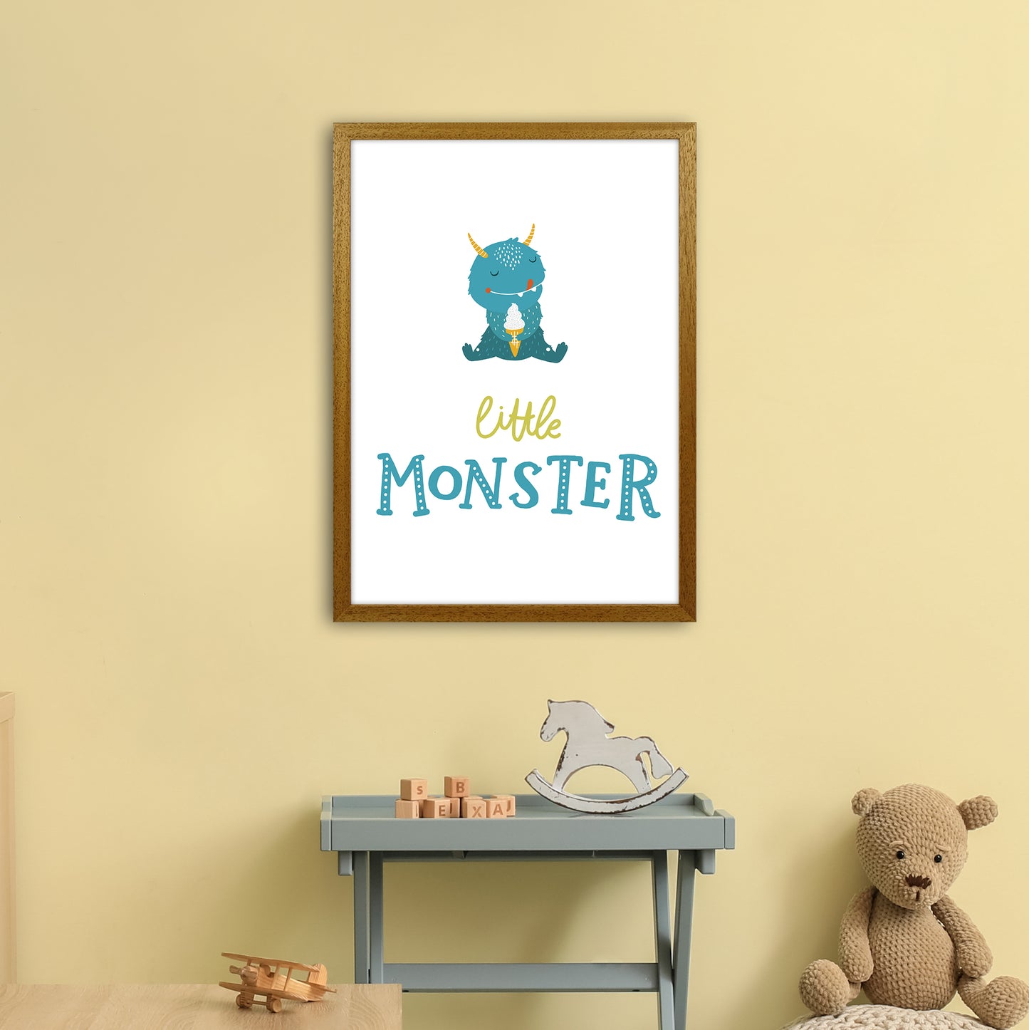 Little Monsters Ice Cream Art Print by Pixy Paper A2 Print Only