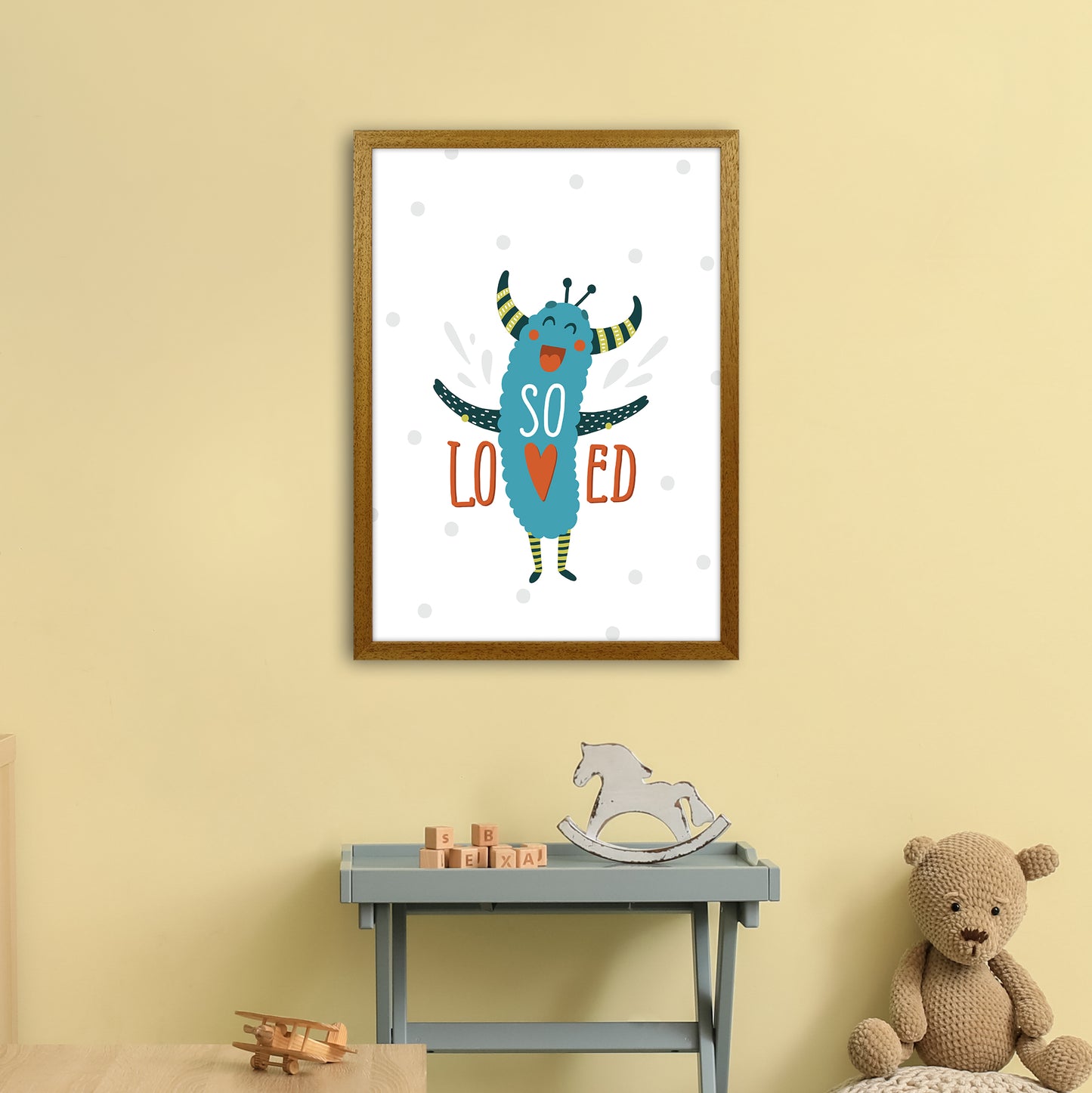Little Monsters So Loved Art Print by Pixy Paper A2 Print Only