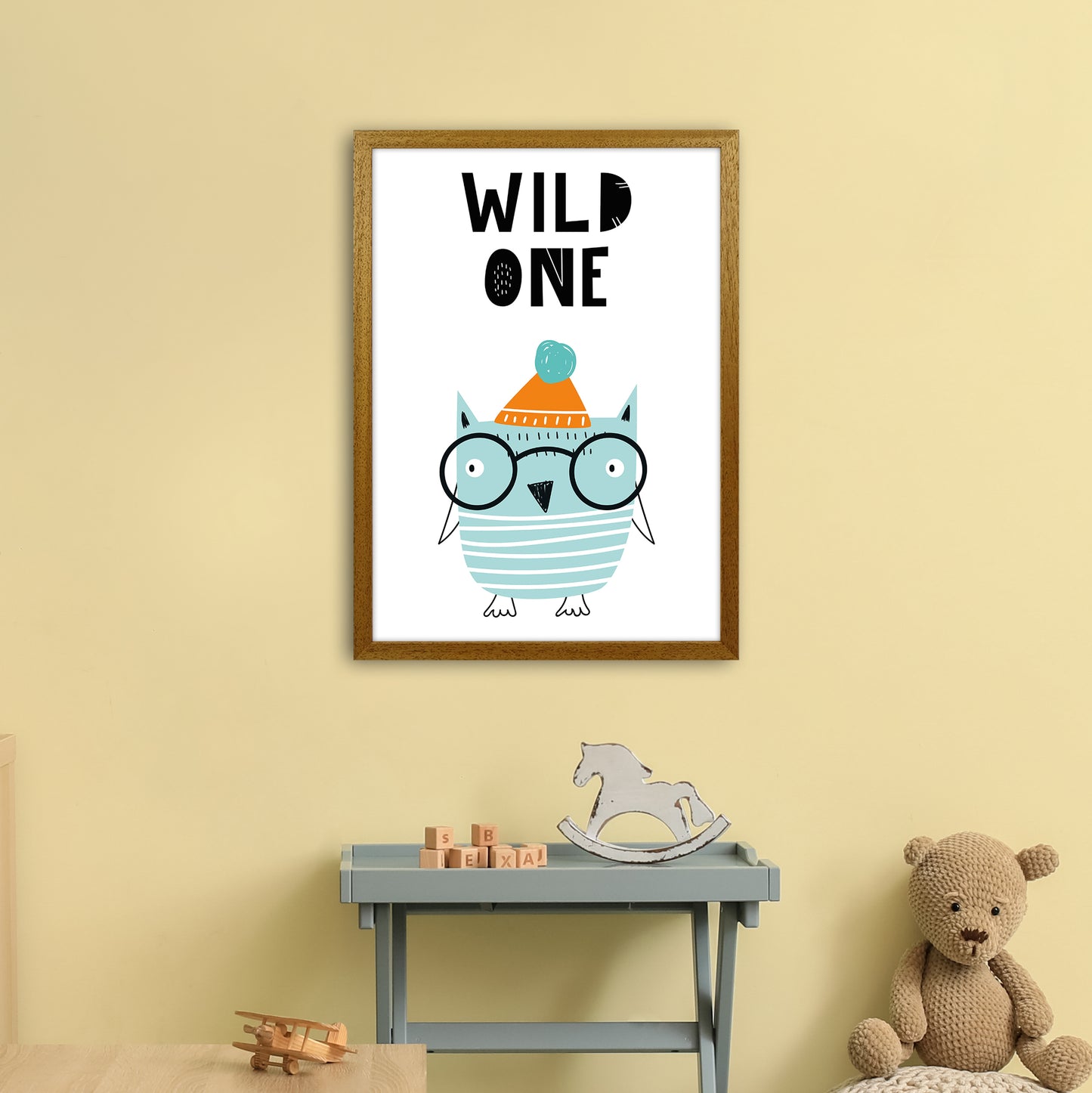 Wild One Owl Animal Pop Art Print by Pixy Paper A2 Print Only