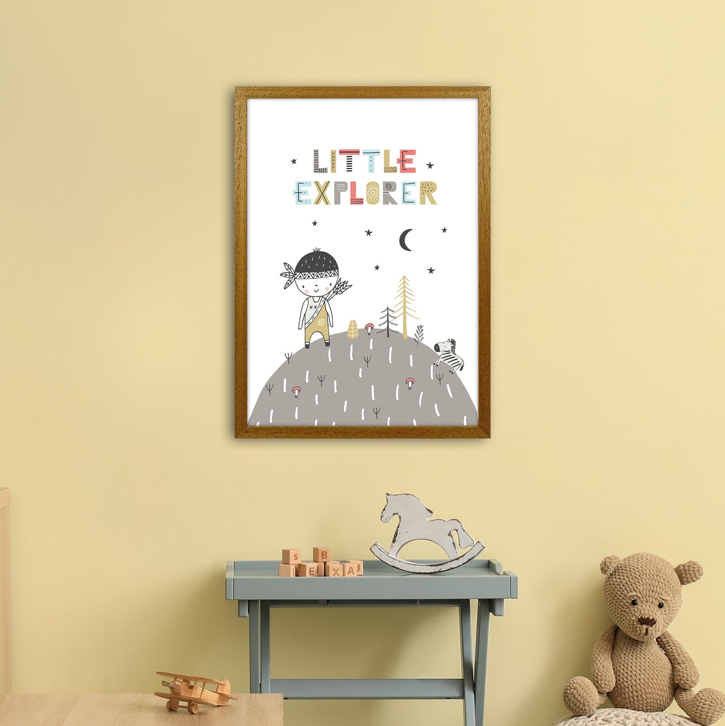 Little Explorer Hilltop Art Print by Pixy Paper A2 Print Only