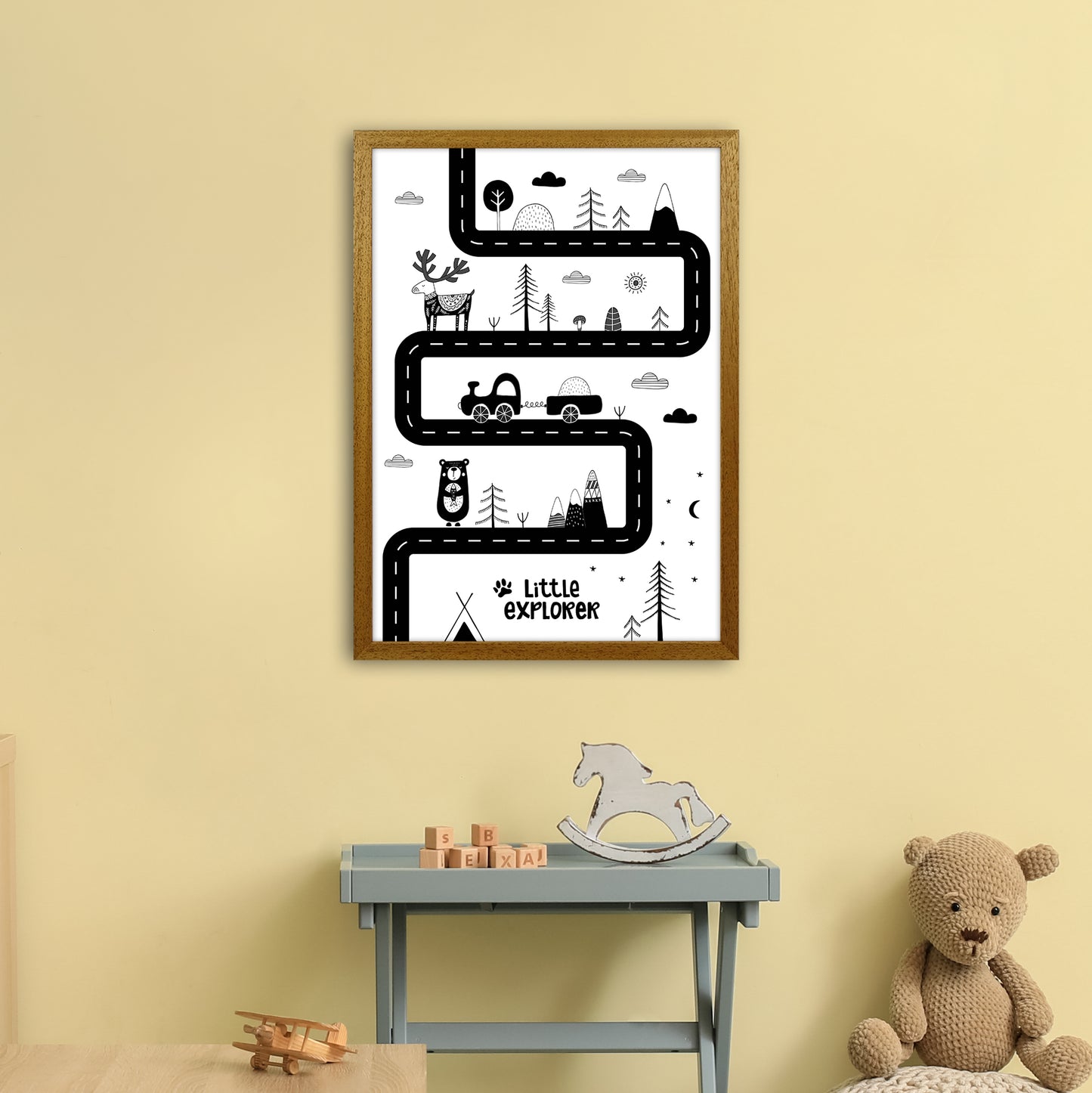 Little Explorer Track Art Print by Pixy Paper A2 Print Only