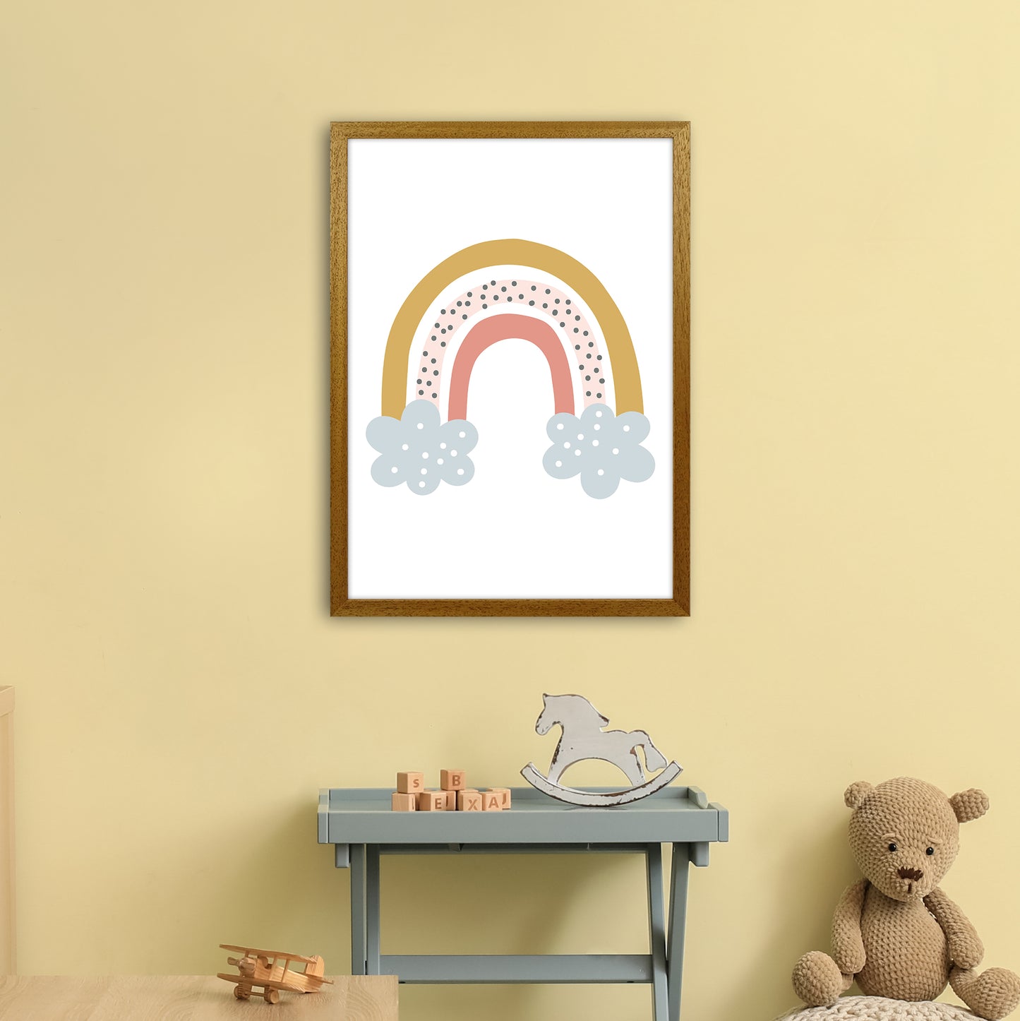 Rainbow With Clouds Art Print by Pixy Paper A2 Print Only