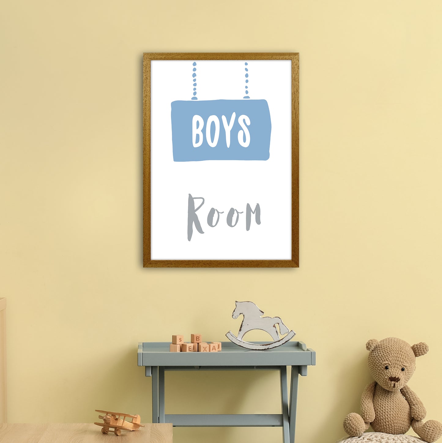 Boys Room Blue Art Print by Pixy Paper A2 Print Only