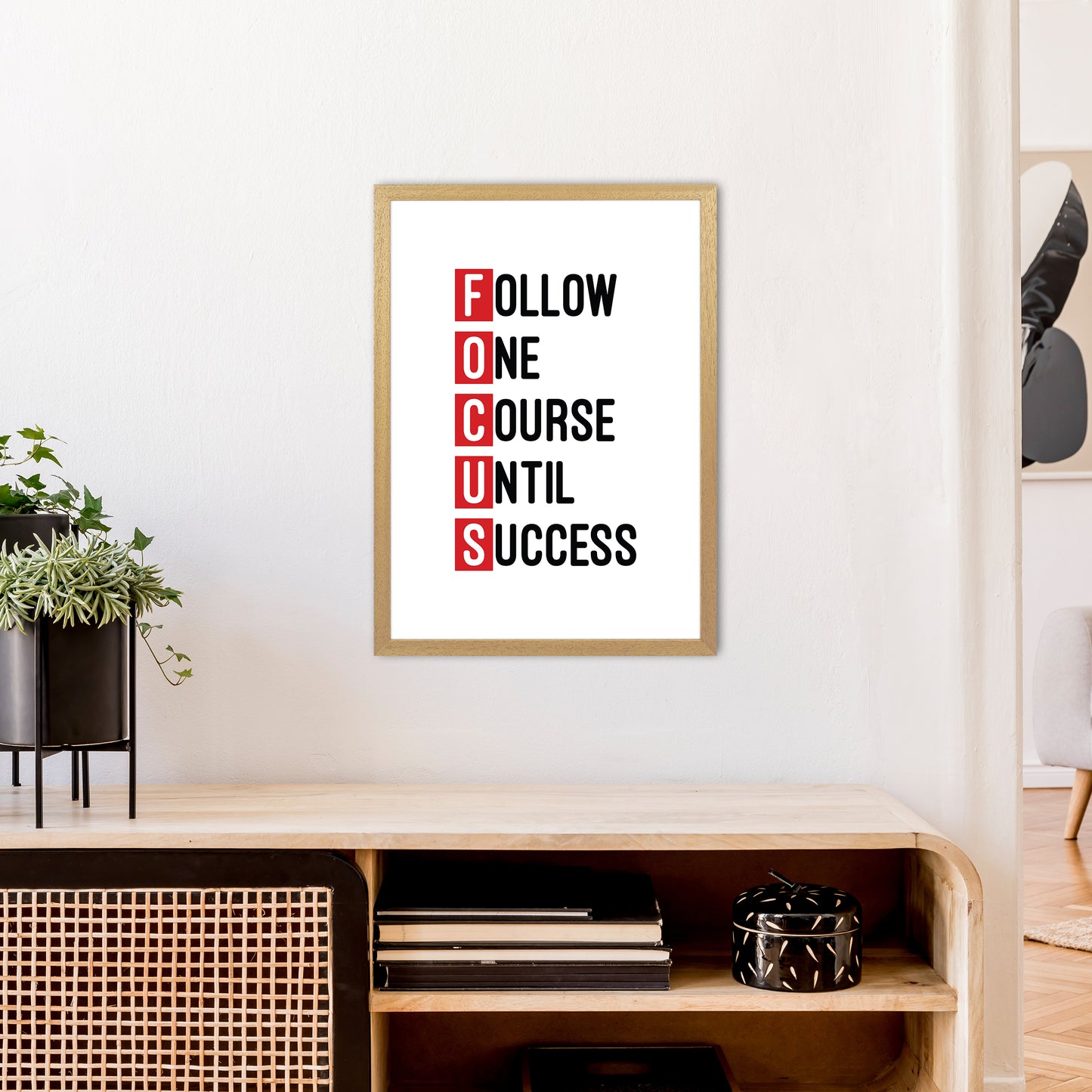 Focus Red Art Print by Pixy Paper A2 Print Only