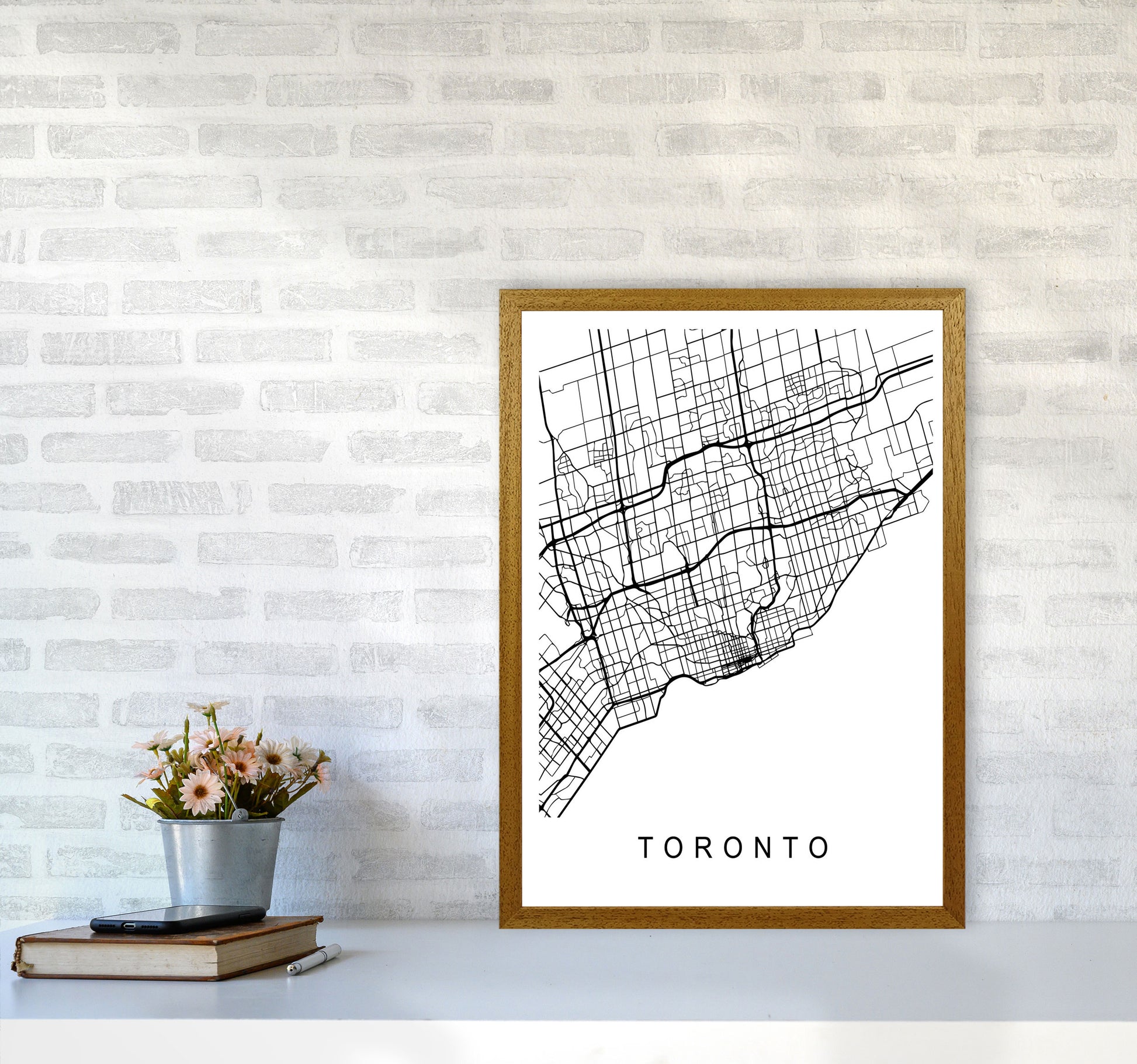 Toronto Map Art Print by Pixy Paper A2 Print Only