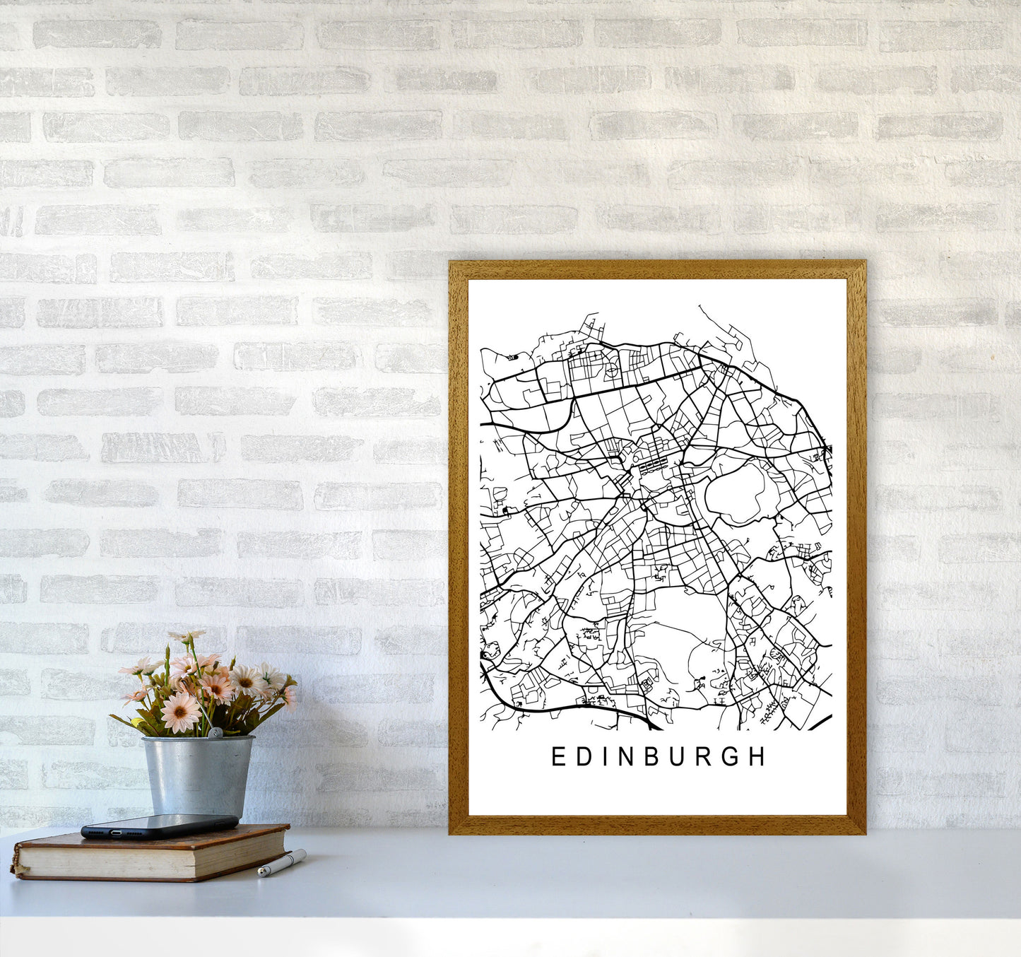 Edinburgh Map Art Print by Pixy Paper A2 Print Only