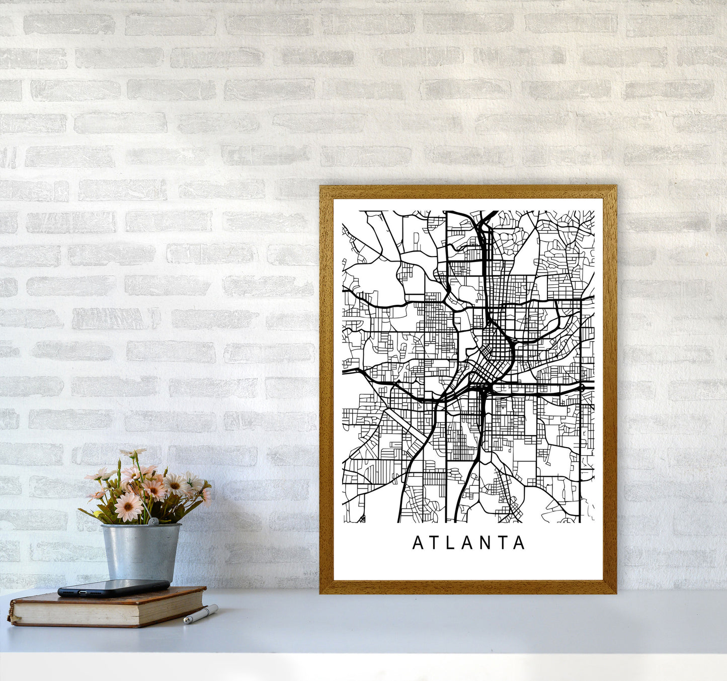 Atlanta Map Art Print by Pixy Paper A2 Print Only
