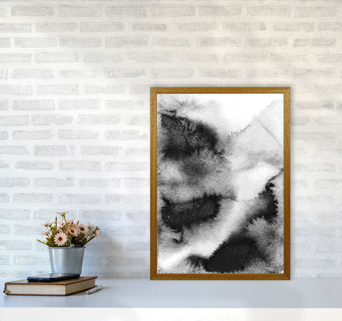 Majestic Monochrome Watercolour 03 Art Print by Pixy Paper A2 Print Only