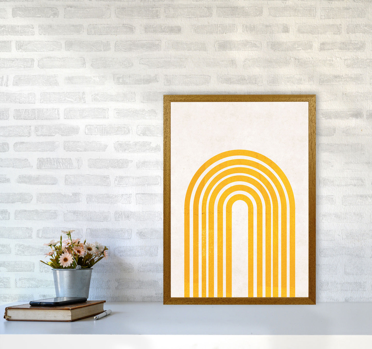 Rainbow mustard Art Print by Pixy Paper A2 Print Only