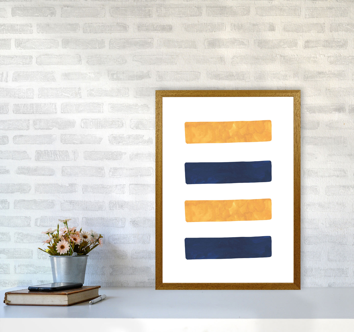 Horizon Abstract Lines Art Print by Pixy Paper A2 Print Only