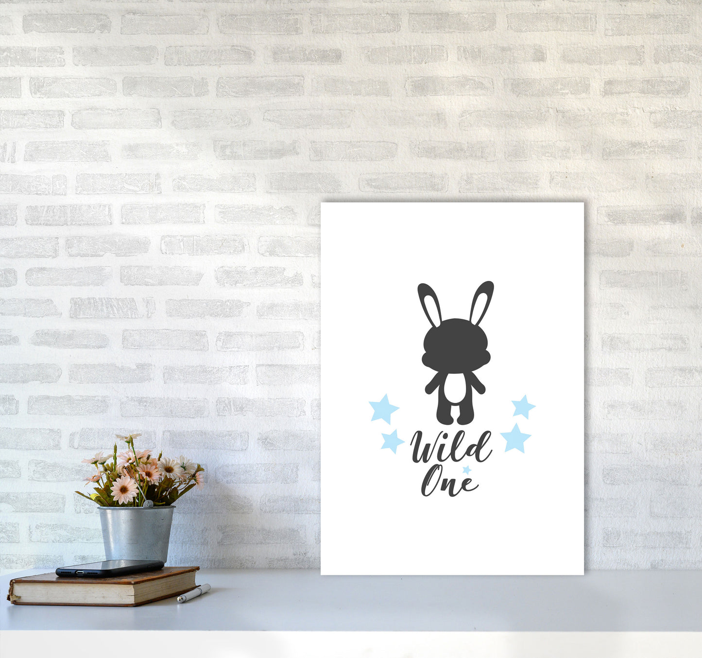 Wild One Framed Nursey Wall Art Print A2 Black Frame