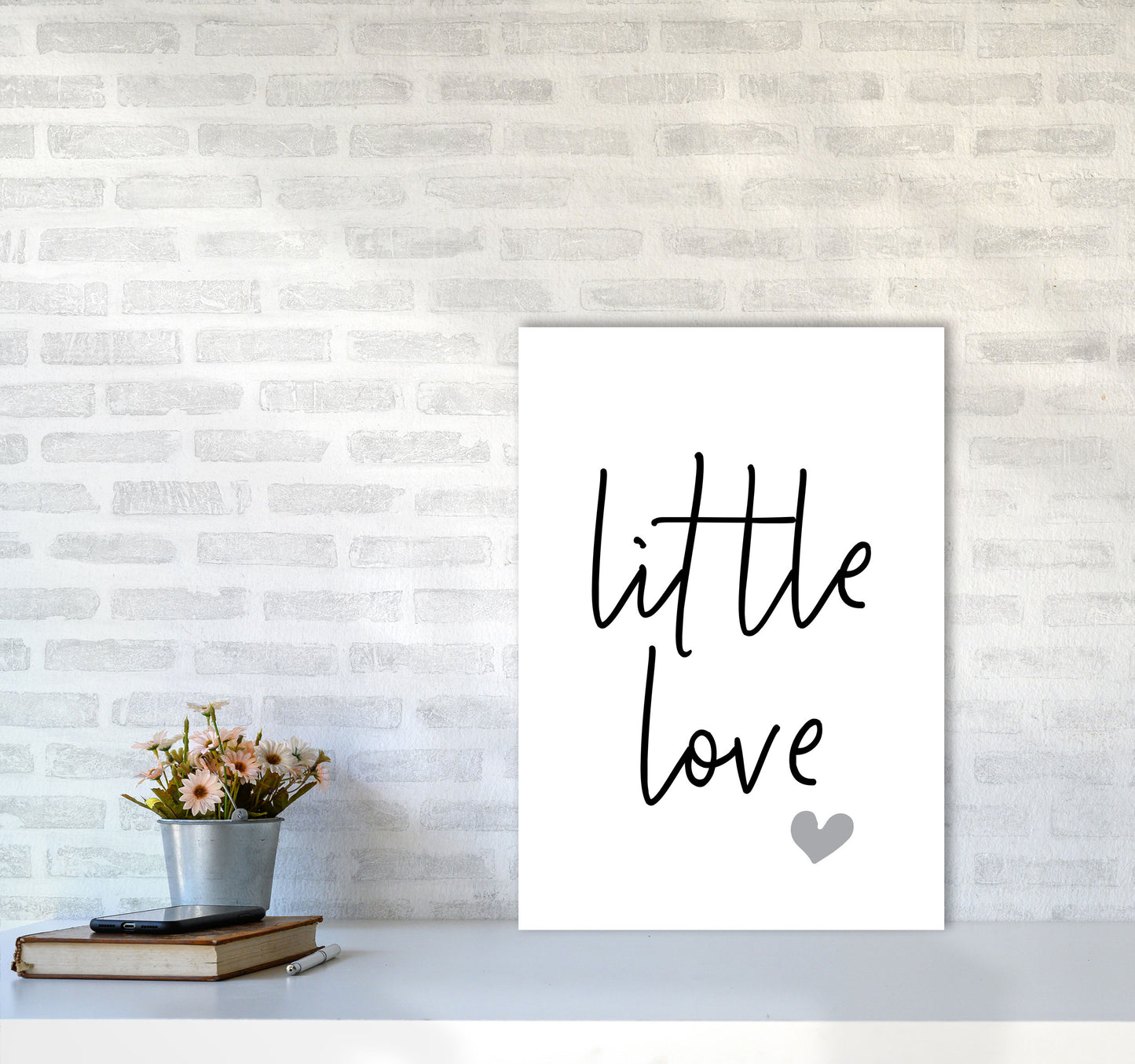 Little Love Framed Nursey Wall Art Print A2 Black Frame