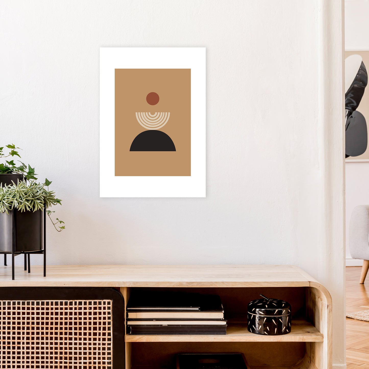 Mica Sand Fountain N19 Art Print by Pixy Paper A2 Black Frame