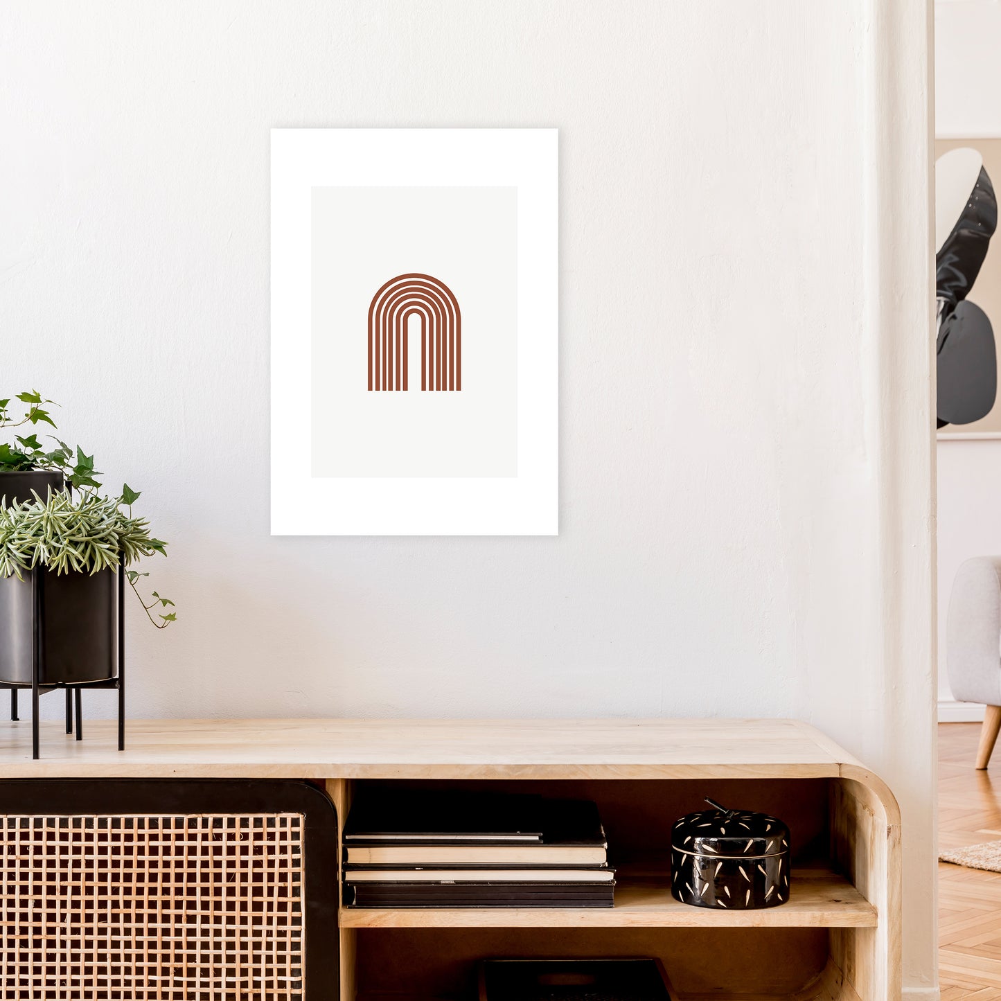 Mica Sand Rainbow N18 Art Print by Pixy Paper A2 Black Frame