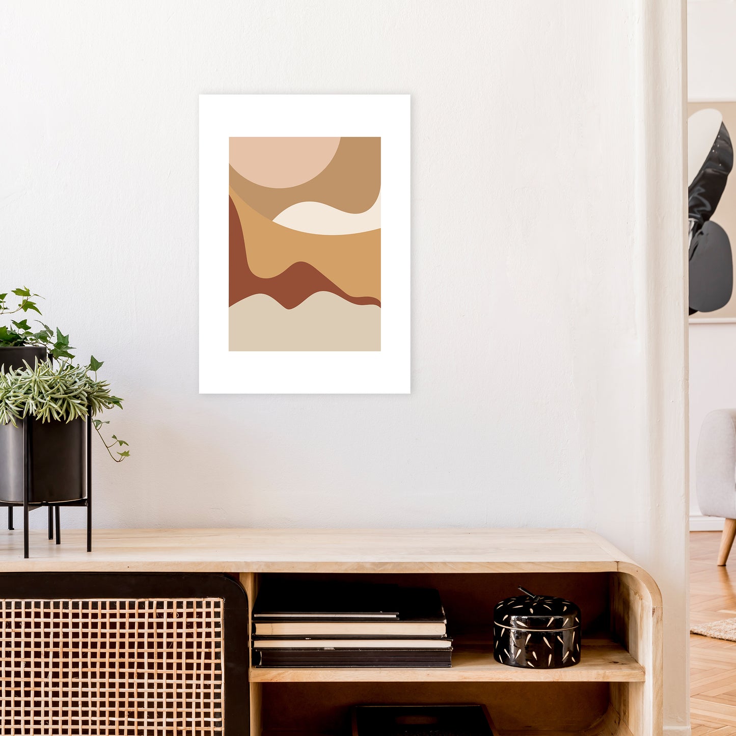 Mica Sand Dunes N25 Art Print by Pixy Paper A2 Black Frame