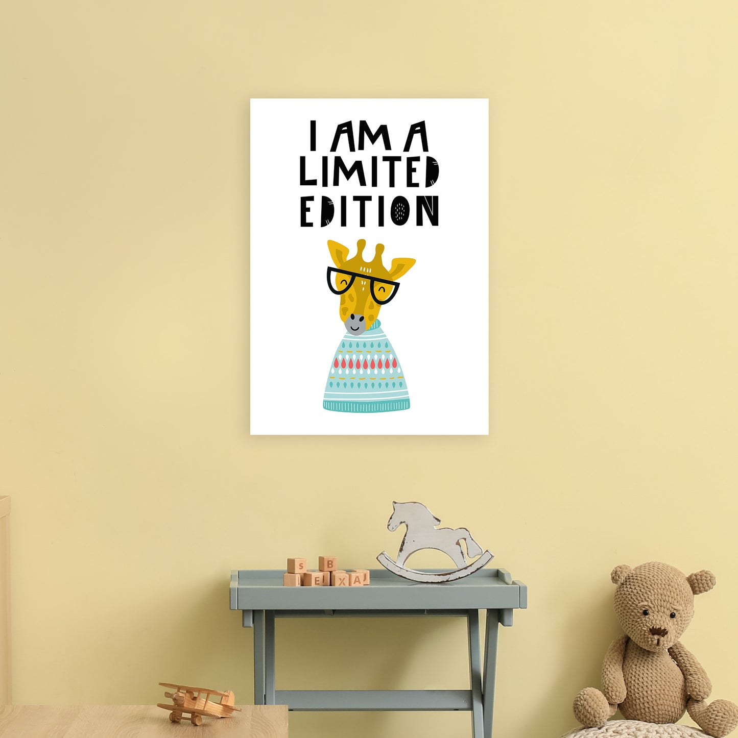 I Am Limited Edition Animal Pop Art Print by Pixy Paper A2 Black Frame