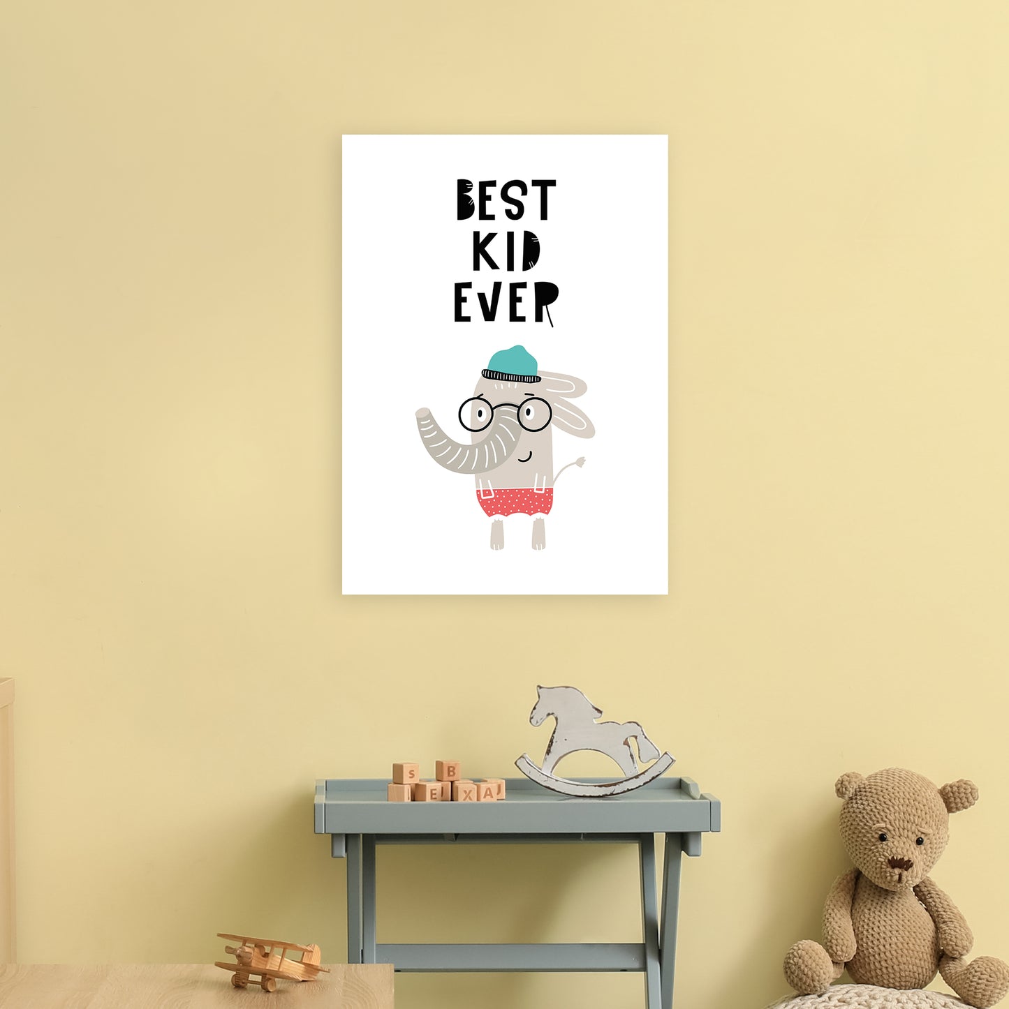 Best Kid Ever Animal Pop Art Print by Pixy Paper A2 Black Frame