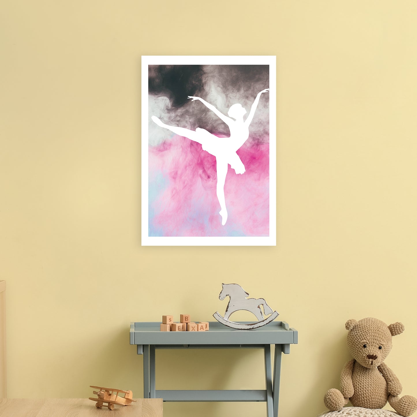 Ballerina Watercolour Art Print by Pixy Paper A2 Black Frame