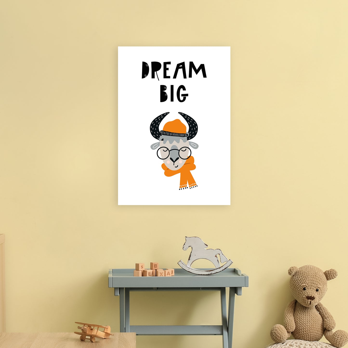 Dream Big Animal Pop Art Print by Pixy Paper A2 Black Frame