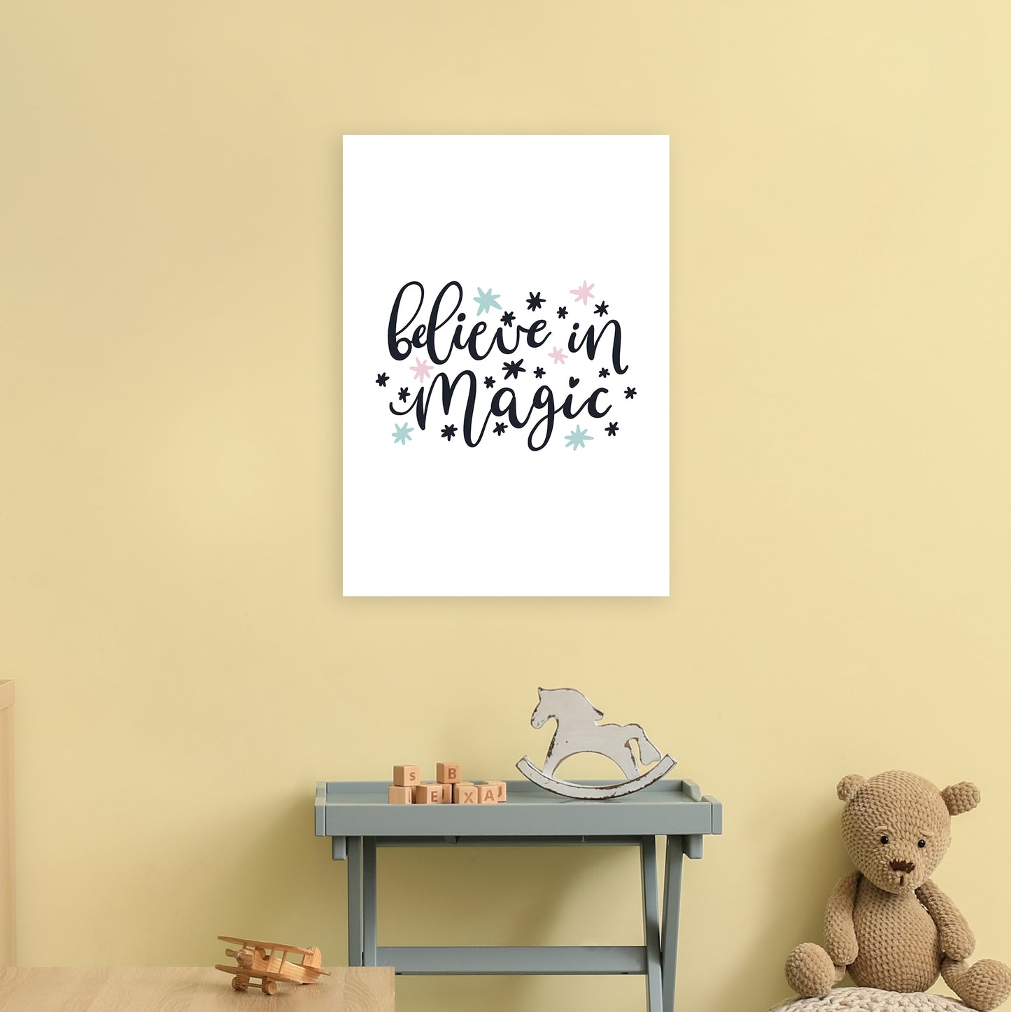 Believe In Magic Art Print by Pixy Paper A2 Black Frame