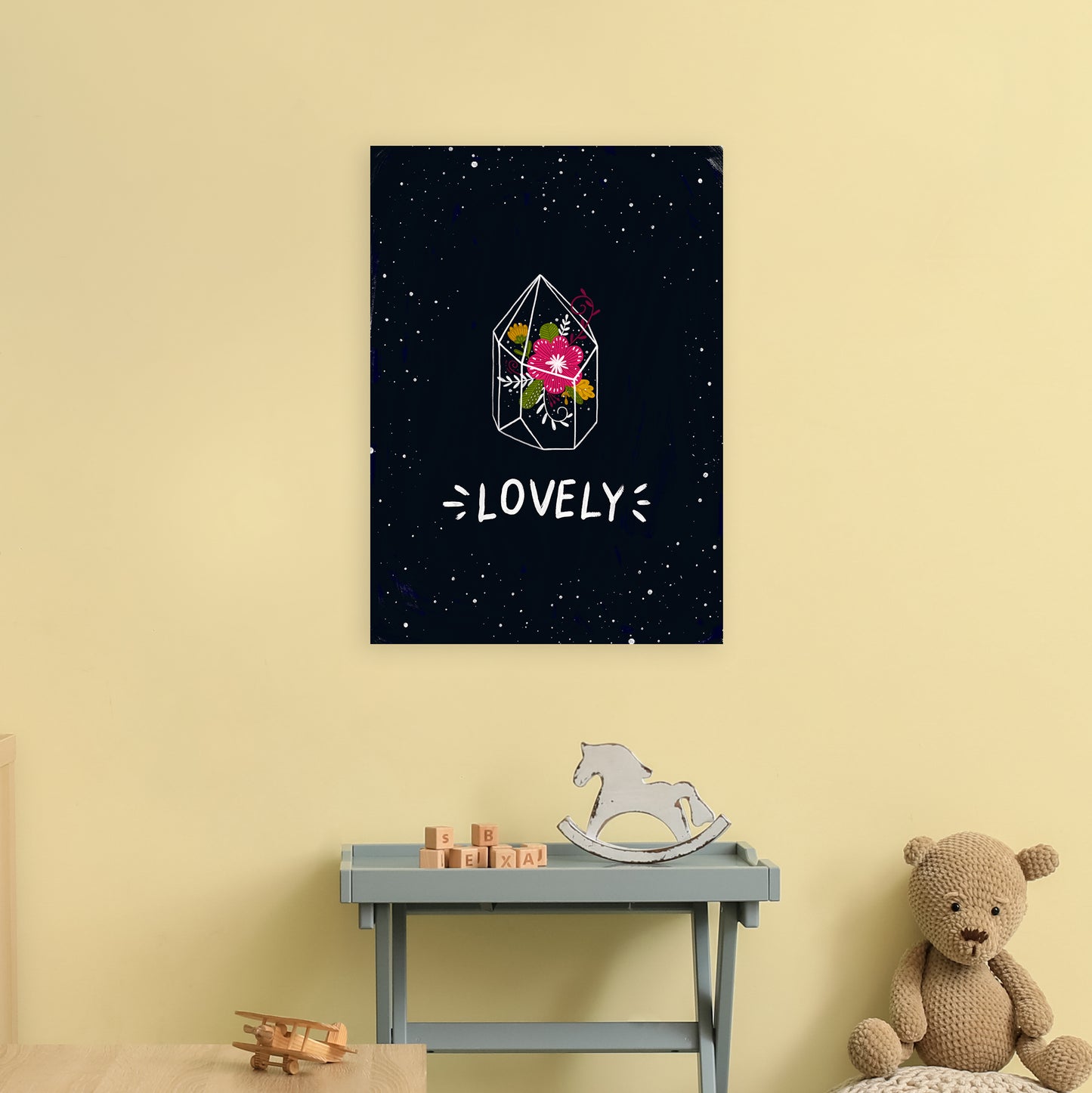 Lovely Night Sky Art Print by Pixy Paper A2 Black Frame