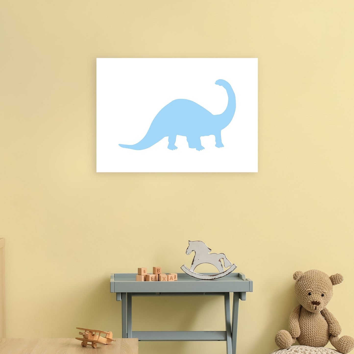 Sauro Light Blue Art Print by Pixy Paper A2 Black Frame