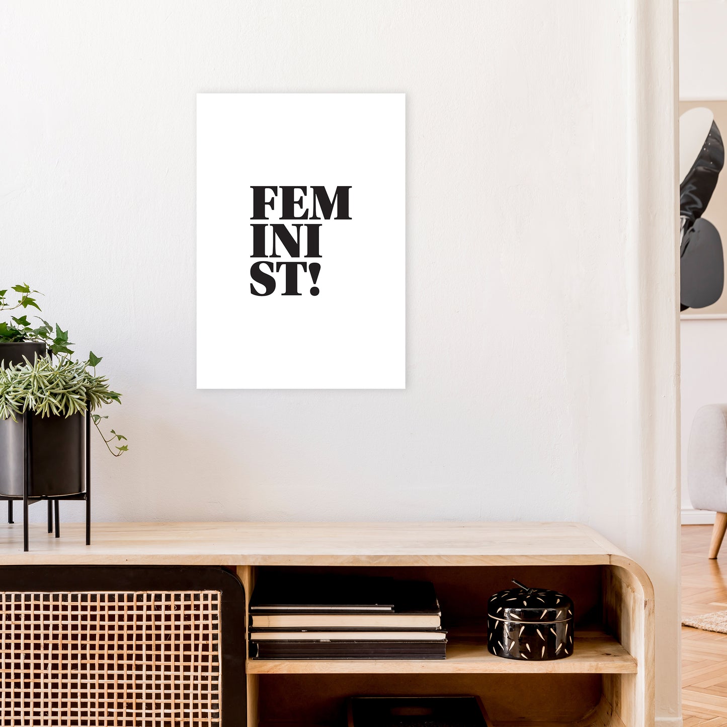 Feminist Art Print by Pixy Paper A2 Black Frame