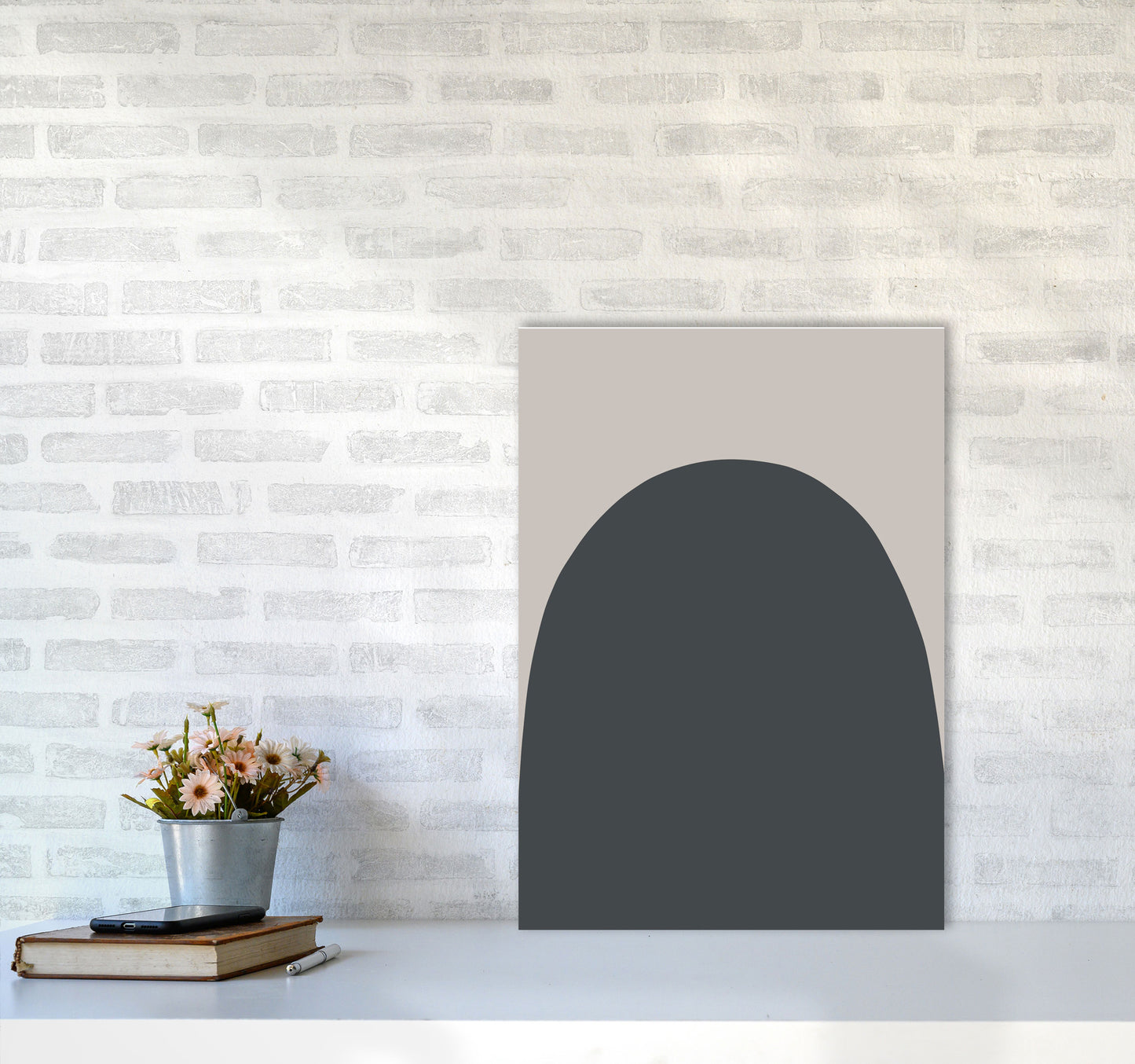 Inspired Off Black and Stone Hill Art Print by Pixy Paper A2 Black Frame