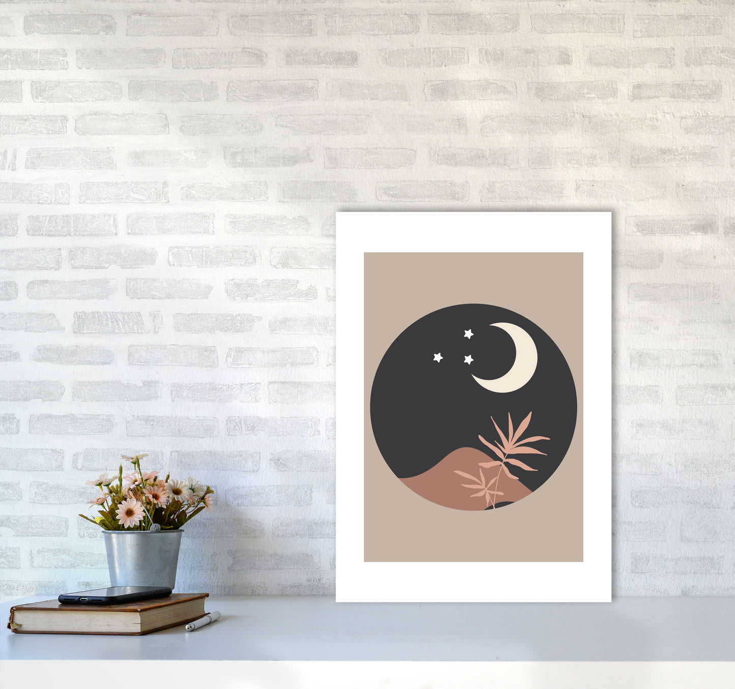 Autumn Kiara abstract Art Print by Pixy Paper A2 Black Frame