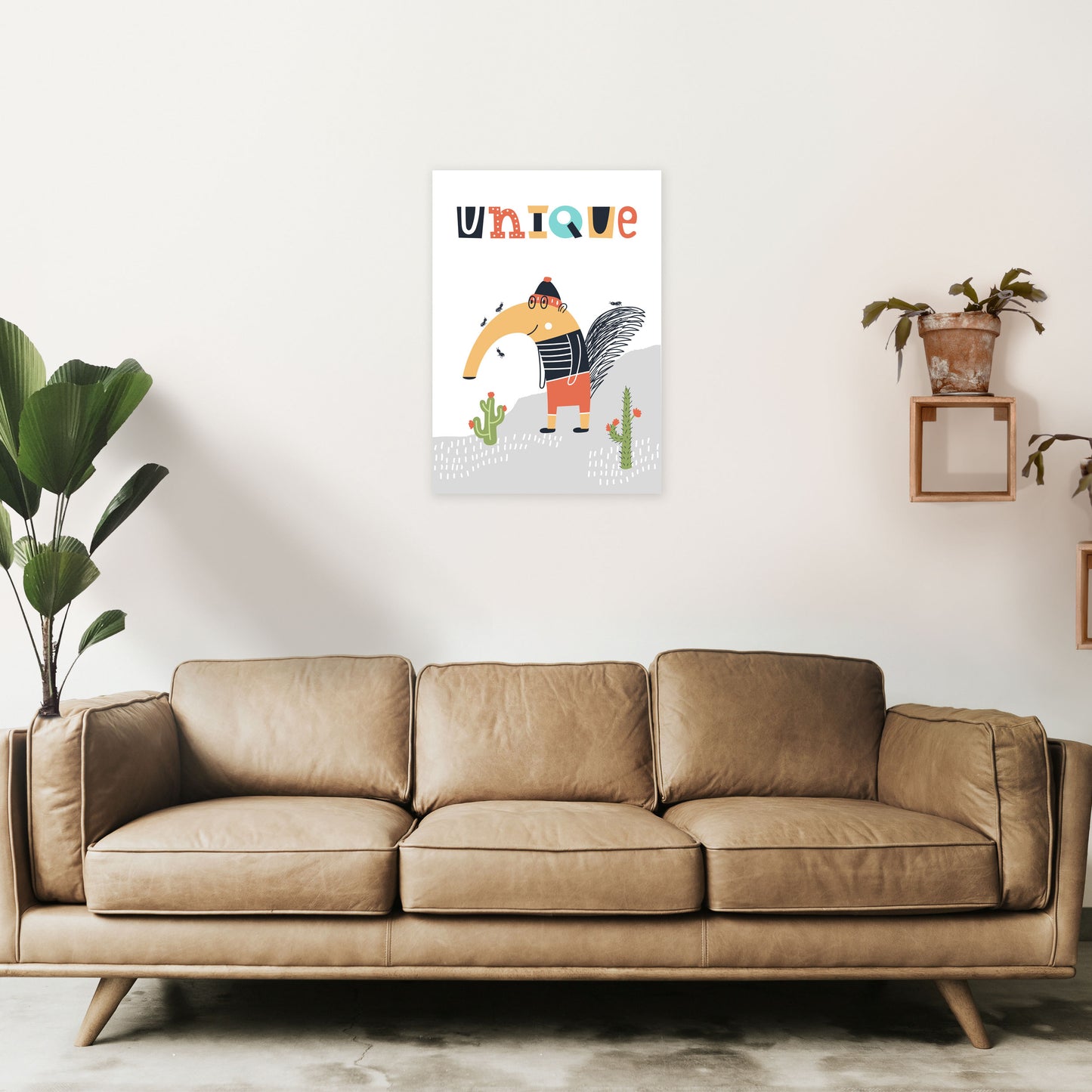 Unique animal Art Print by Pixy Paper A2 Black Frame