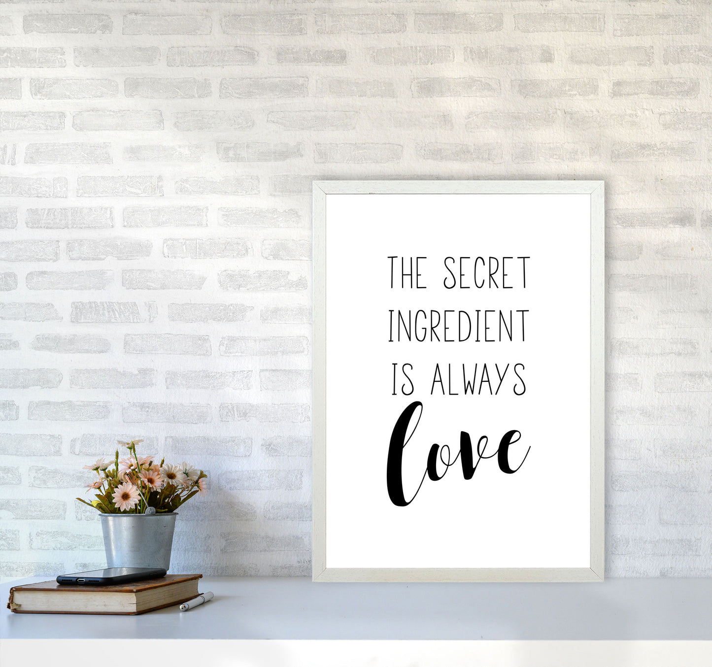 The Secret Ingredient Modern Print A2 Oak Frame