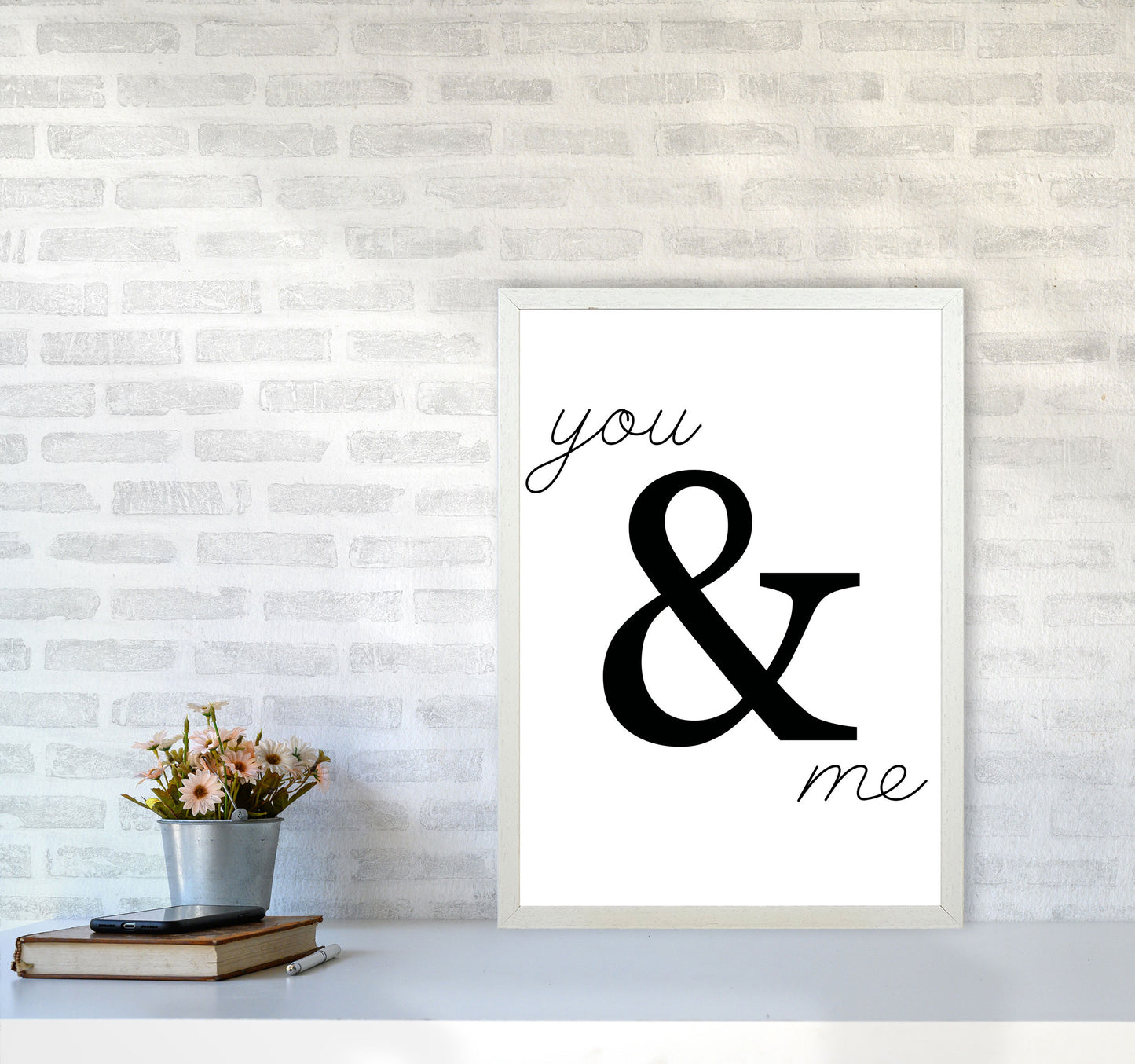 You & Me Modern Print A2 Oak Frame