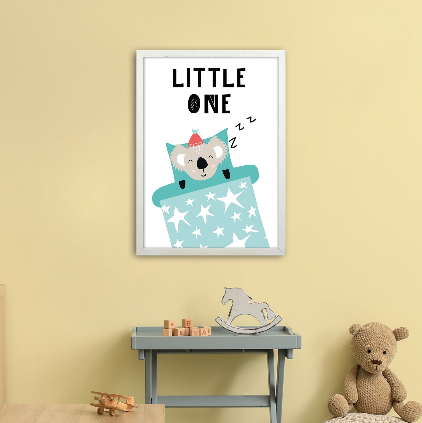 Little One Animal Pop Art Print by Pixy Paper A2 Oak Frame