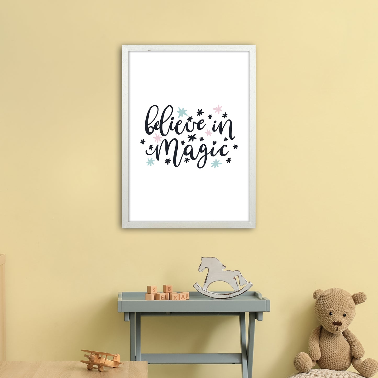 Believe In Magic Art Print by Pixy Paper A2 Oak Frame