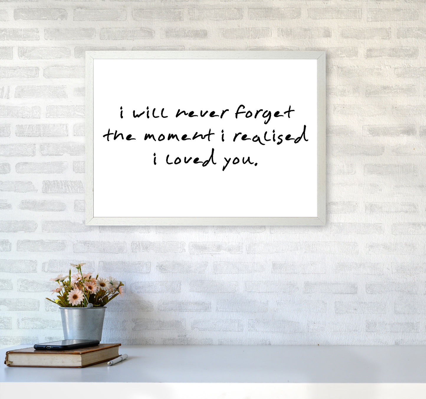 I Will Never Forget Art Print by Pixy Paper A2 Oak Frame
