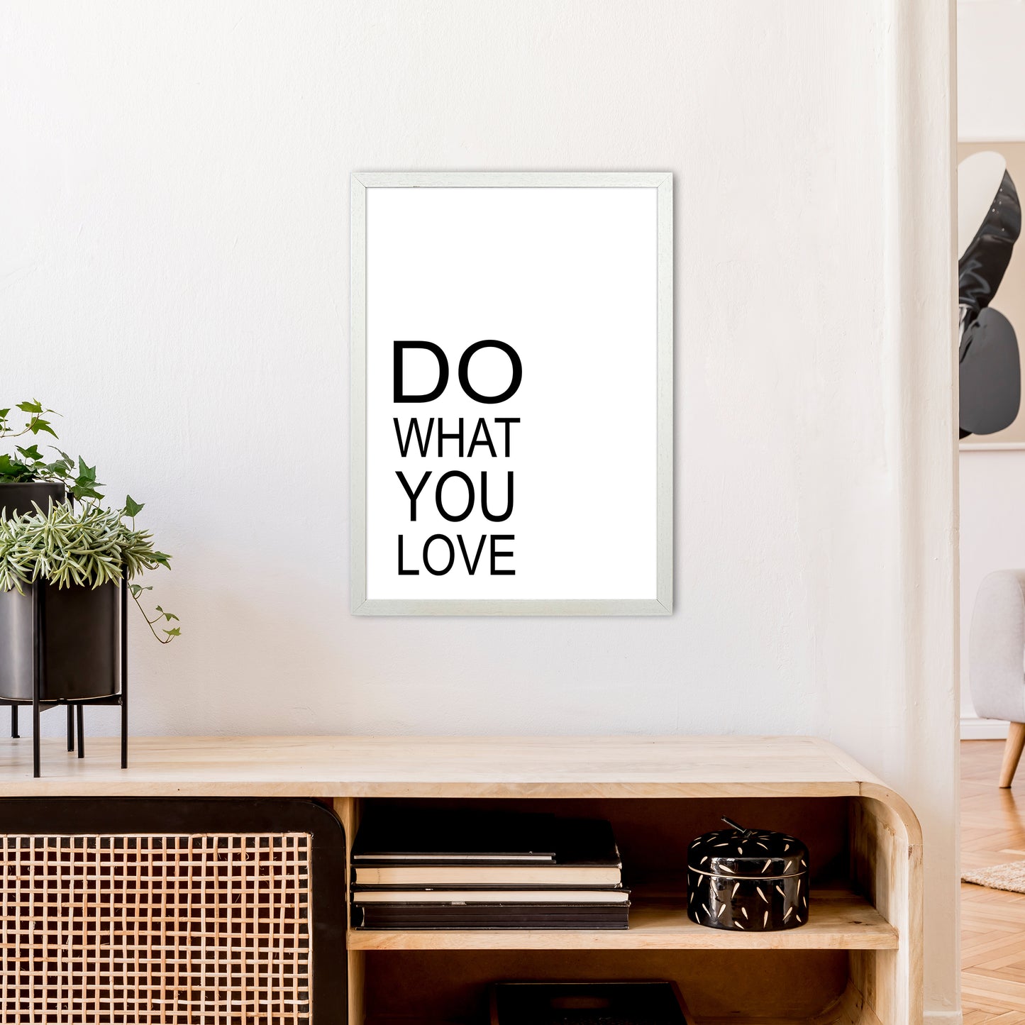 Do What You Love Art Print by Pixy Paper A2 Oak Frame