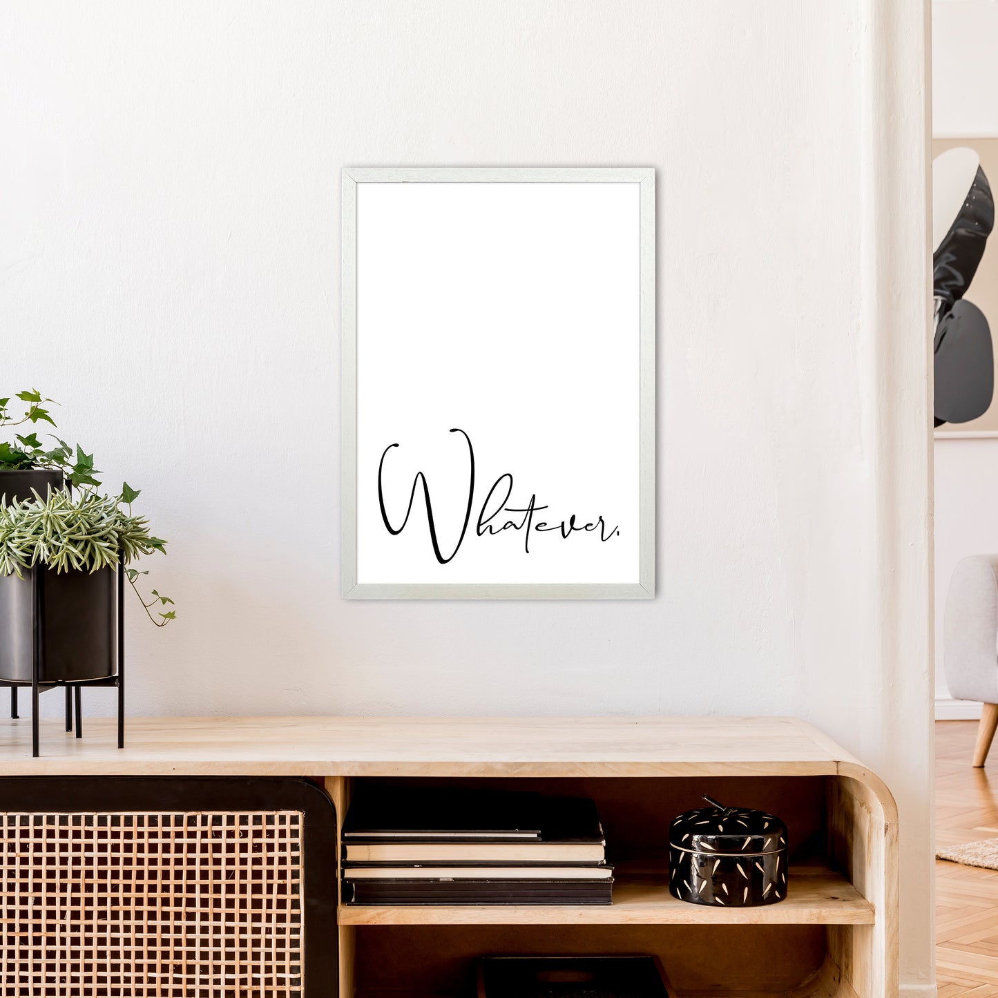 Whatever Art Print by Pixy Paper A2 Oak Frame