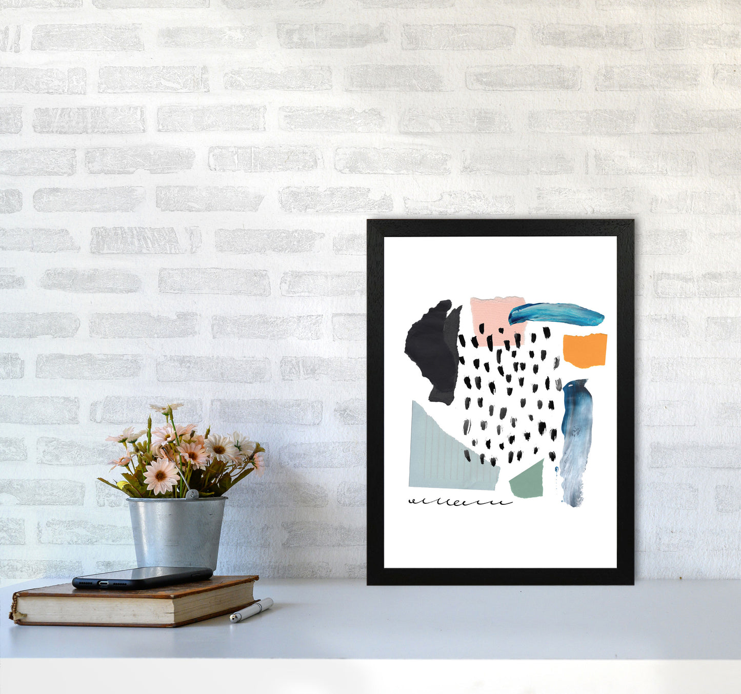 Abstract Shapes Artboard Modern Print A3 White Frame