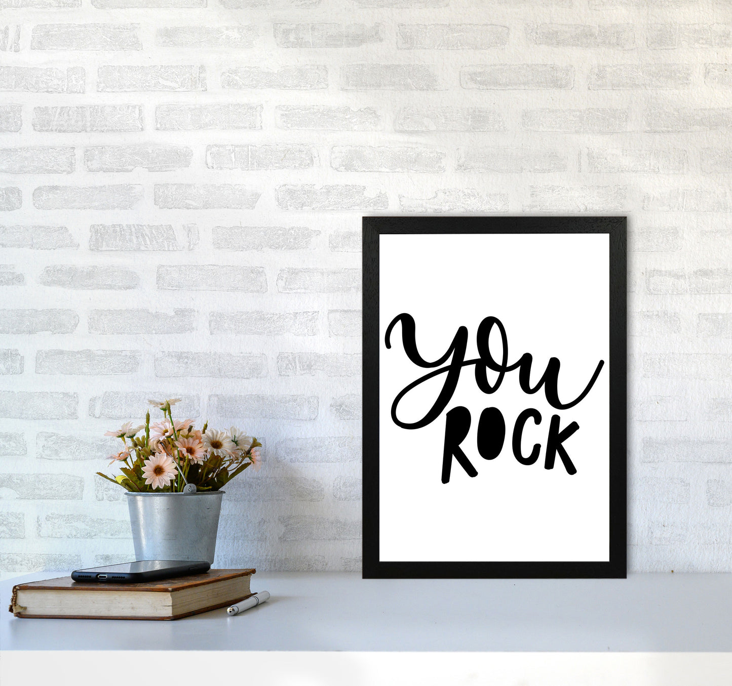 You Rock Modern Print A3 White Frame