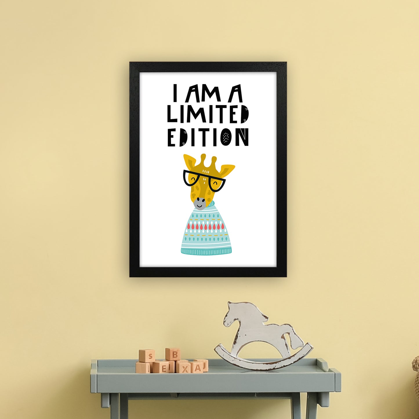 I Am Limited Edition Animal Pop Art Print by Pixy Paper A3 White Frame