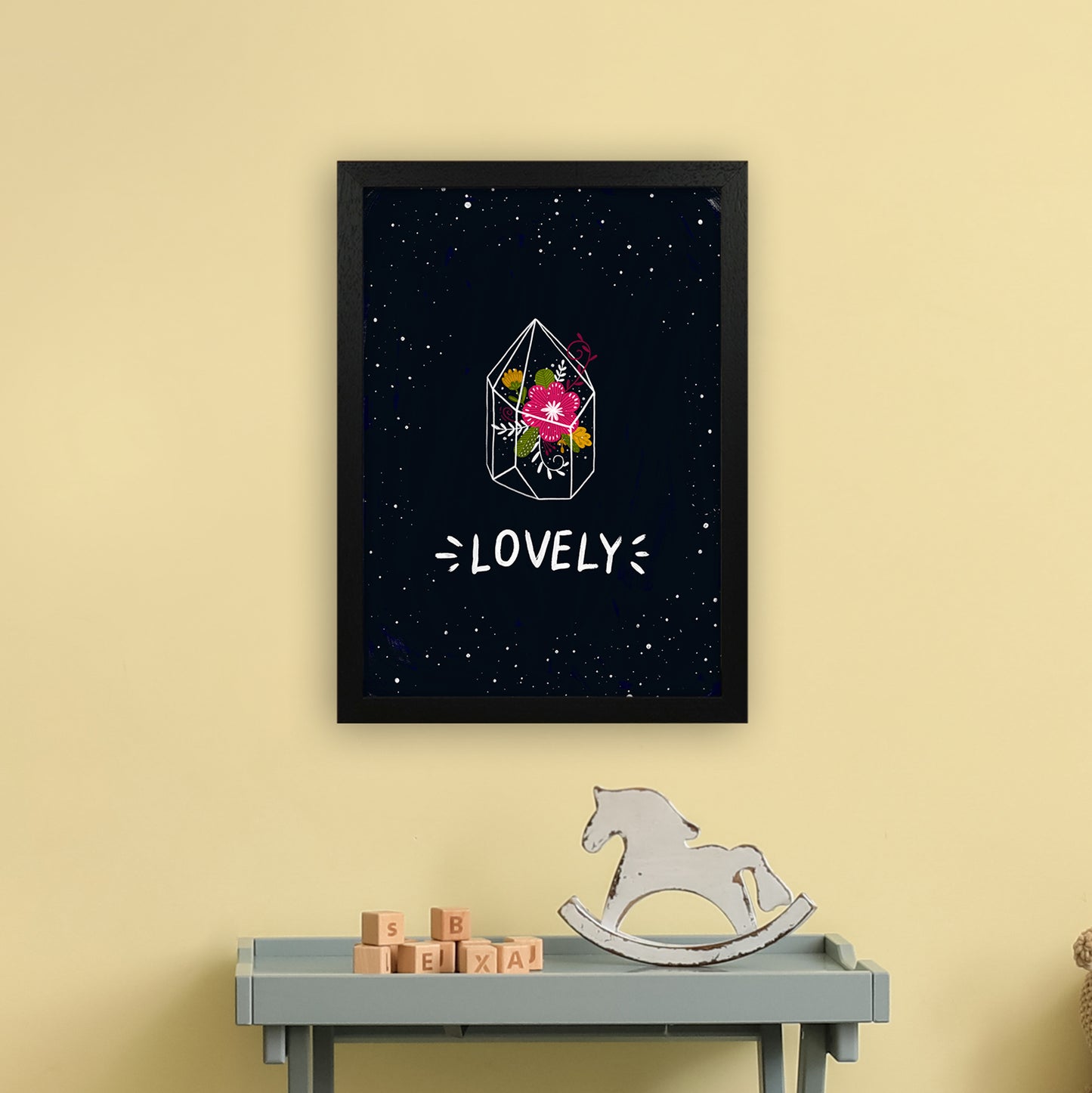 Lovely Night Sky Art Print by Pixy Paper A3 White Frame