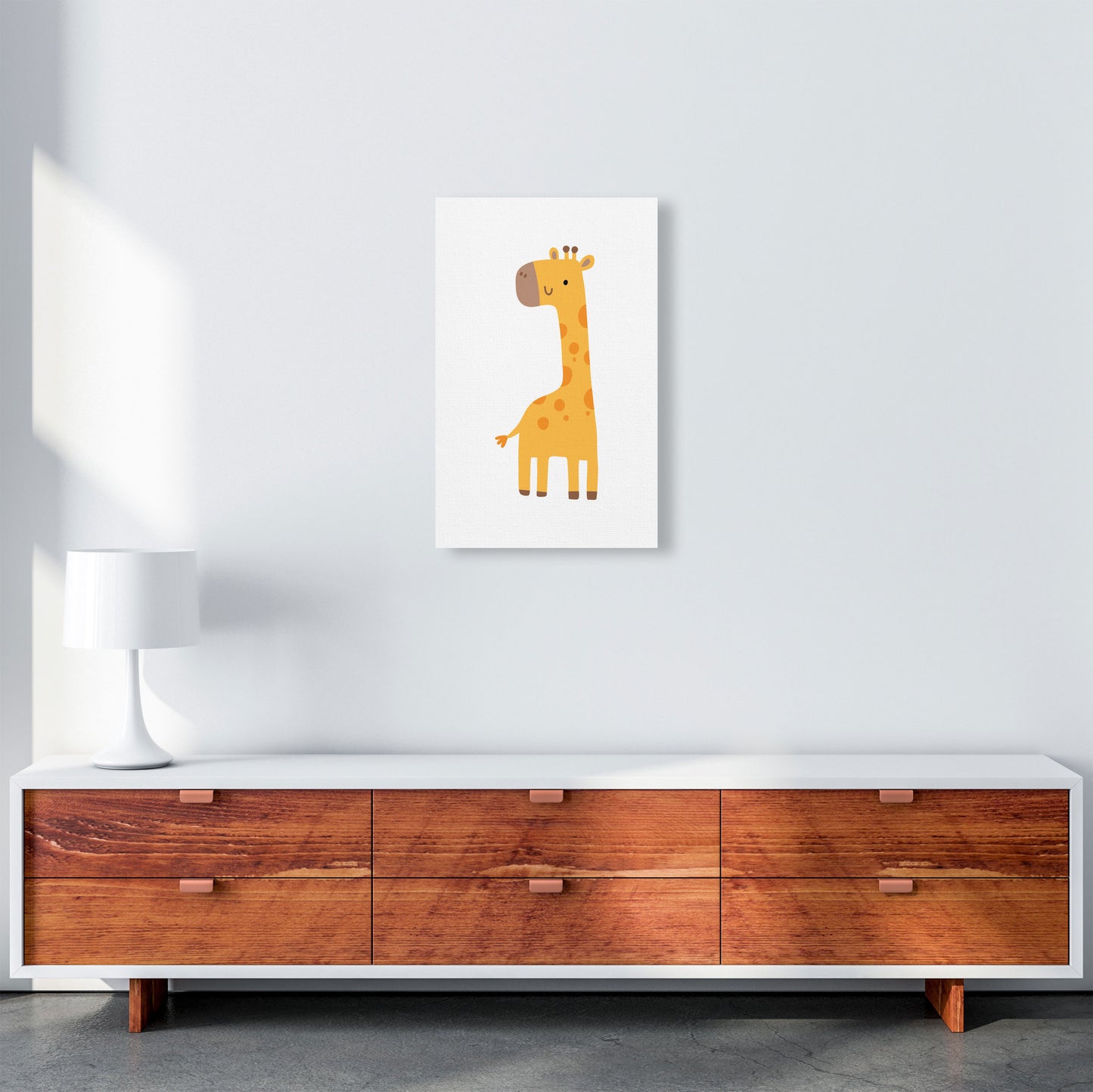 Children's Animals, Giraffe Modern Print A3 Canvas