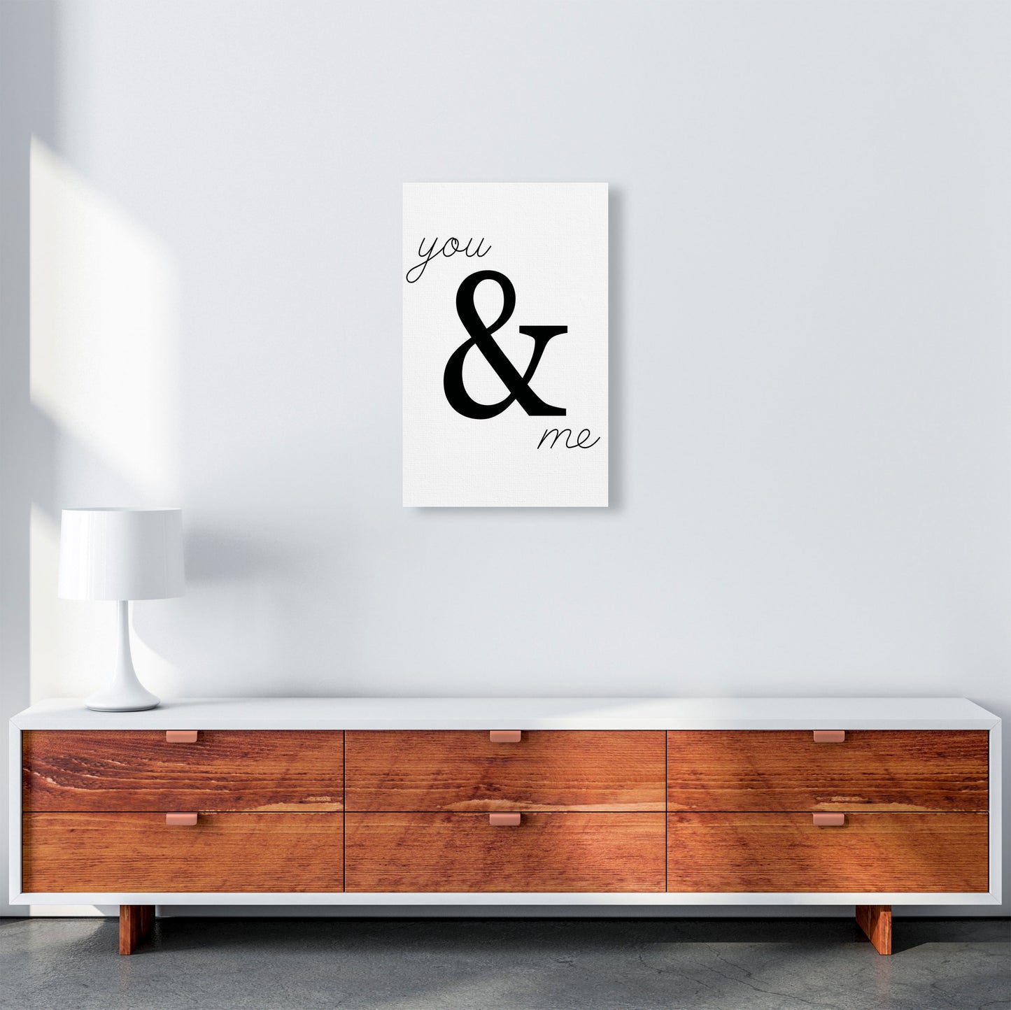 You & Me Modern Print A3 Canvas